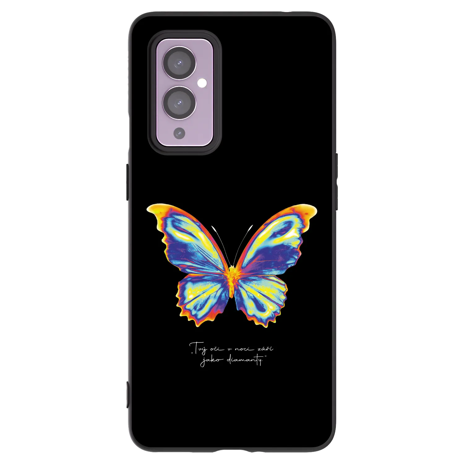 Picasee silikonowe czarne etui na OnePlus 9 - Diamanty Black