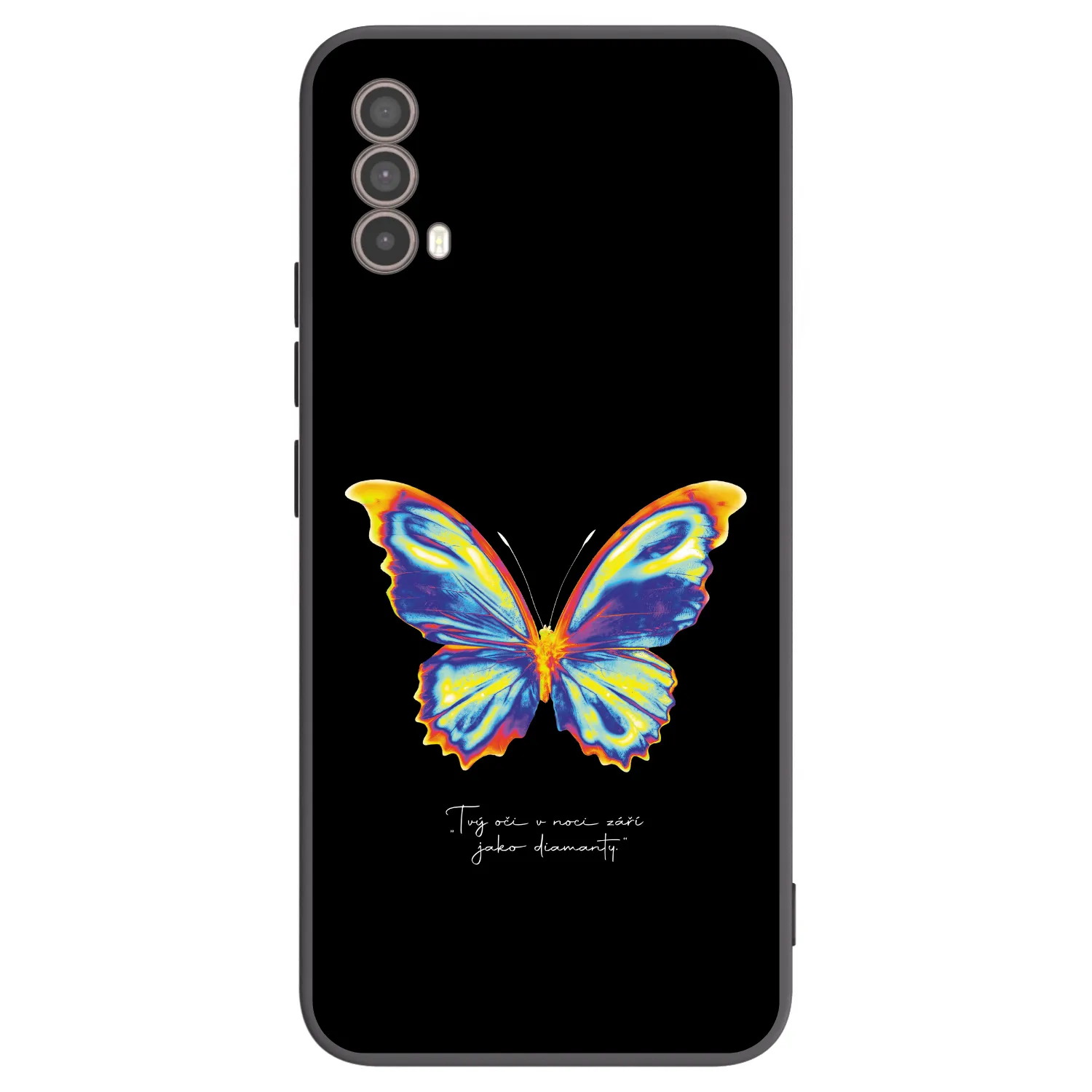 Picasee silikonowe czarne etui na Motorola Moto E40 - Diamanty Black