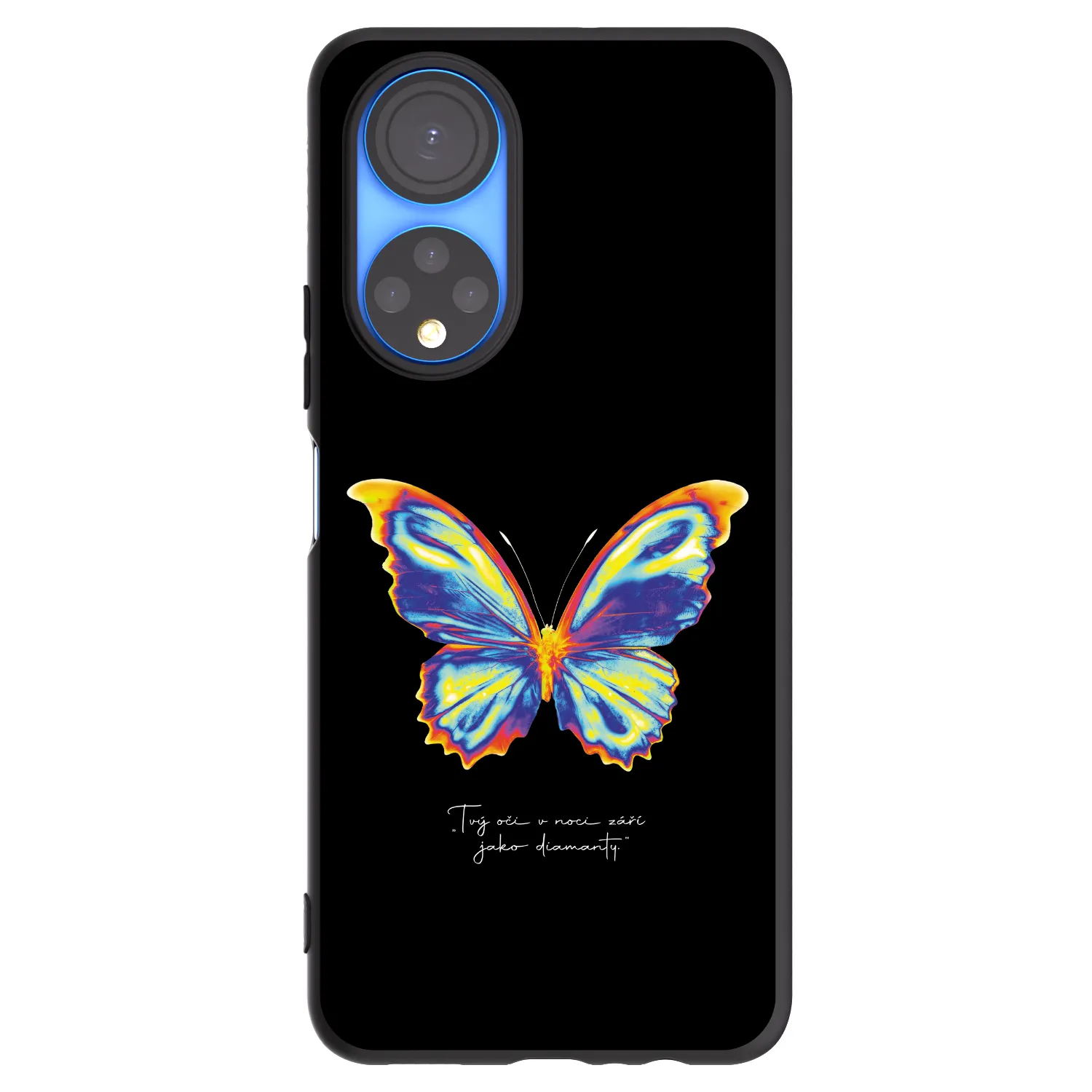 Picasee silikonowe czarne etui na Honor X7 - Diamanty Black
