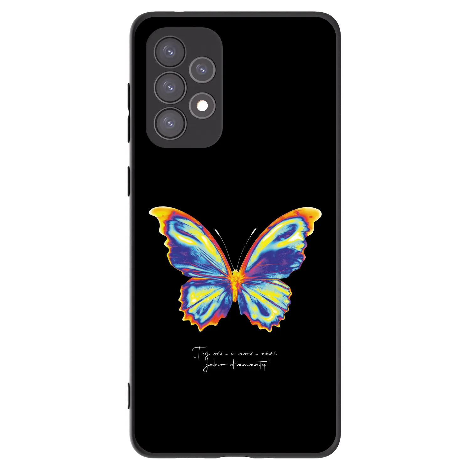 Picasee silikonowe czarne etui na Samsung Galaxy A73 5G - Diamanty Black