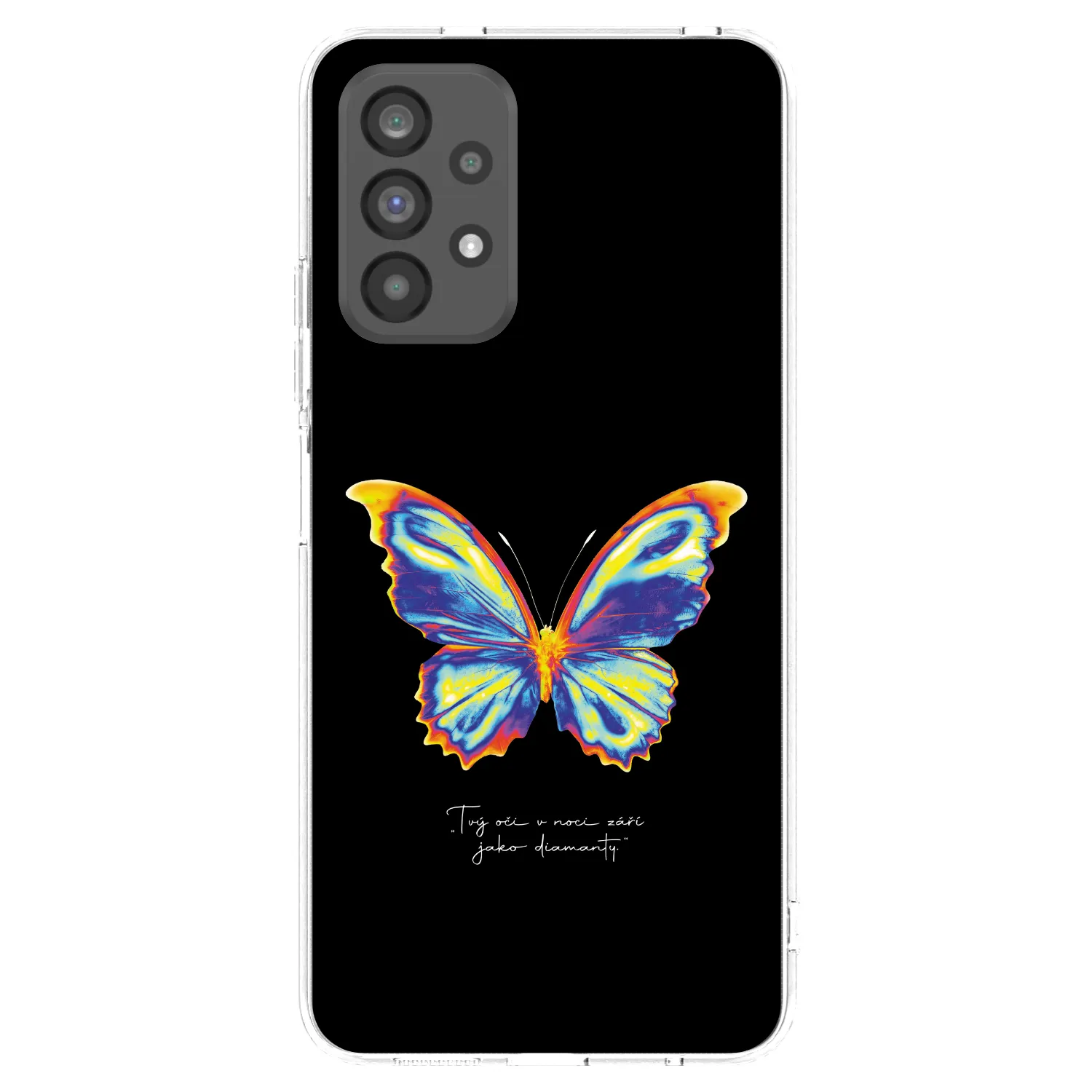 Picasee silikonowe przeźroczyste etui na Samsung Galaxy A73 5G - Diamanty Black