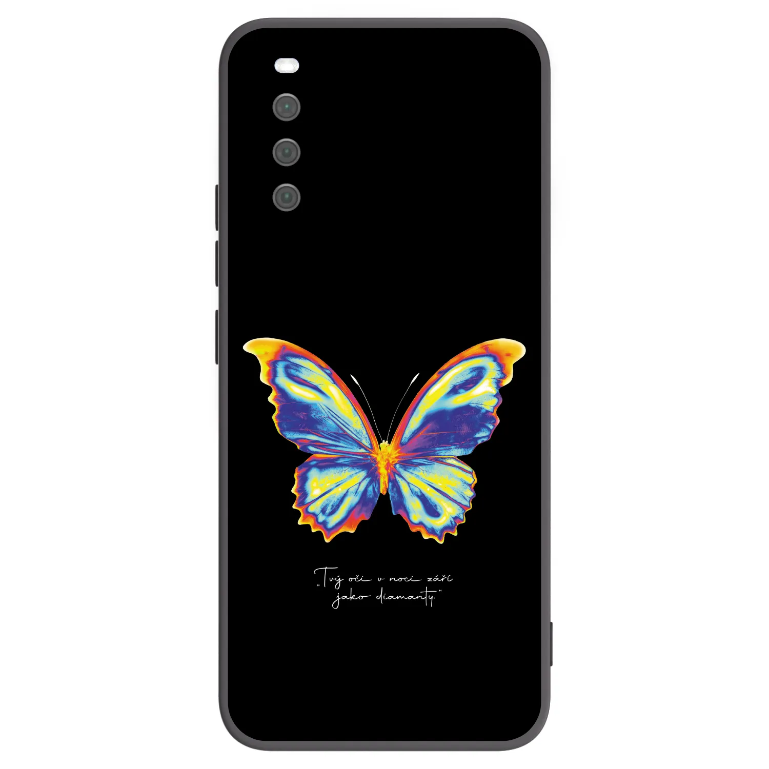 Picasee silikonowe czarne etui na Sony Xperia 10 III - Diamanty Black
