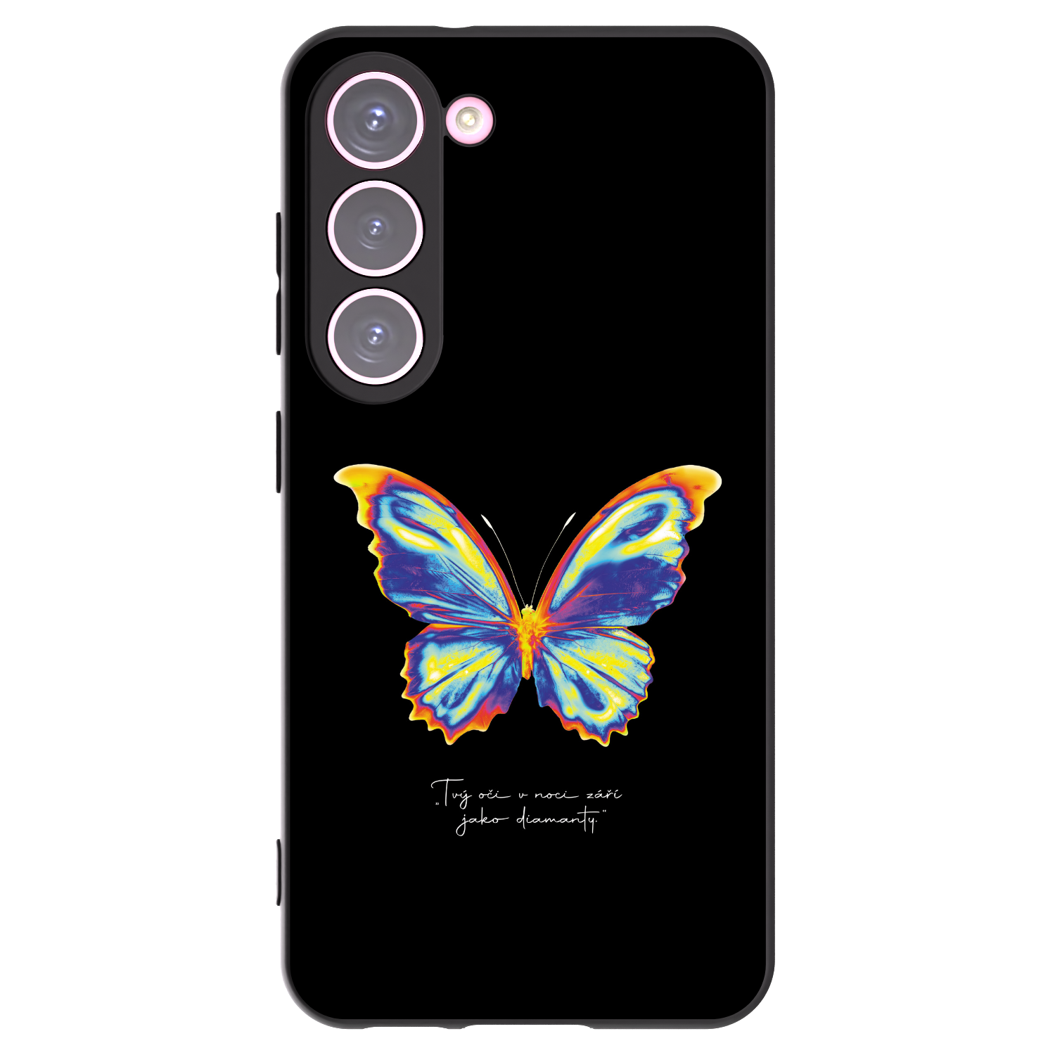 Picasee silikonowe czarne etui na Samsung Galaxy S23 5G - Diamanty Black