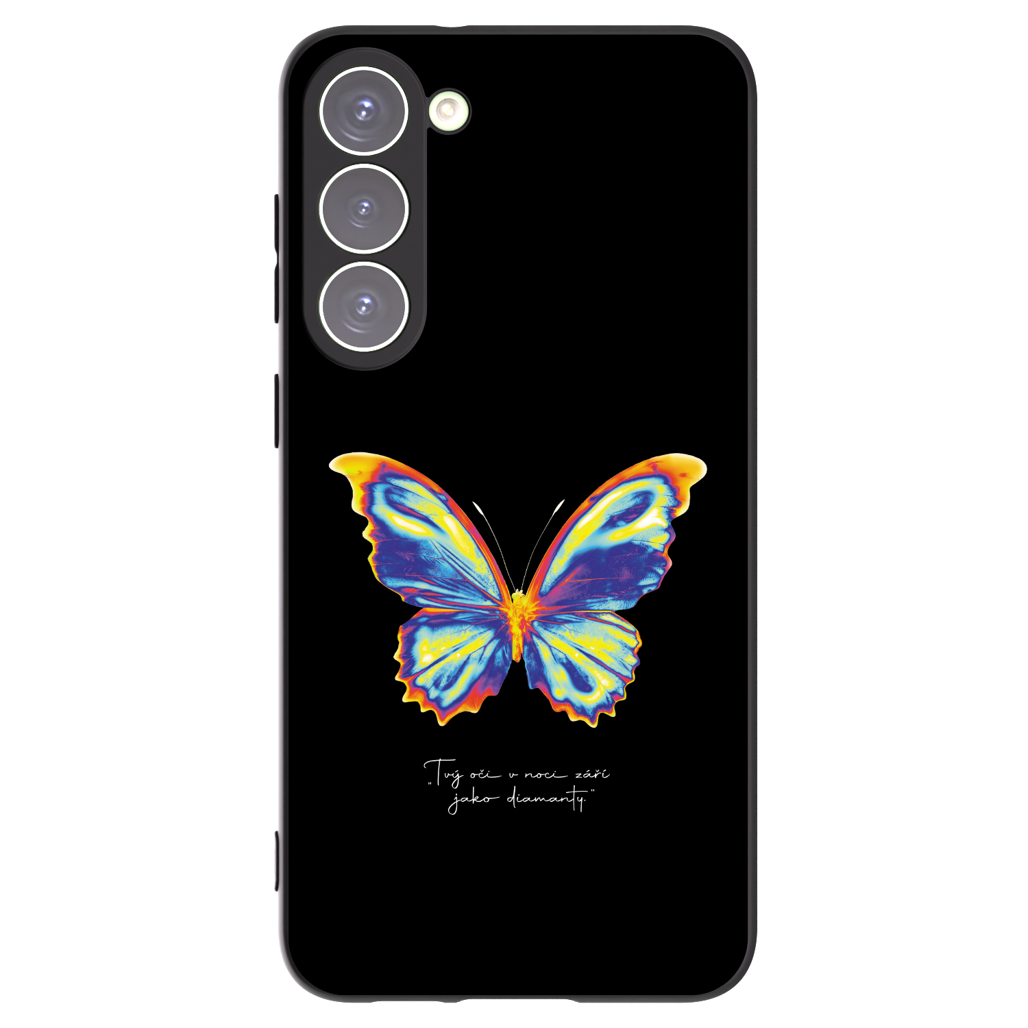 Picasee silikonowe czarne etui na Samsung Galaxy S23+ 5G - Diamanty Black