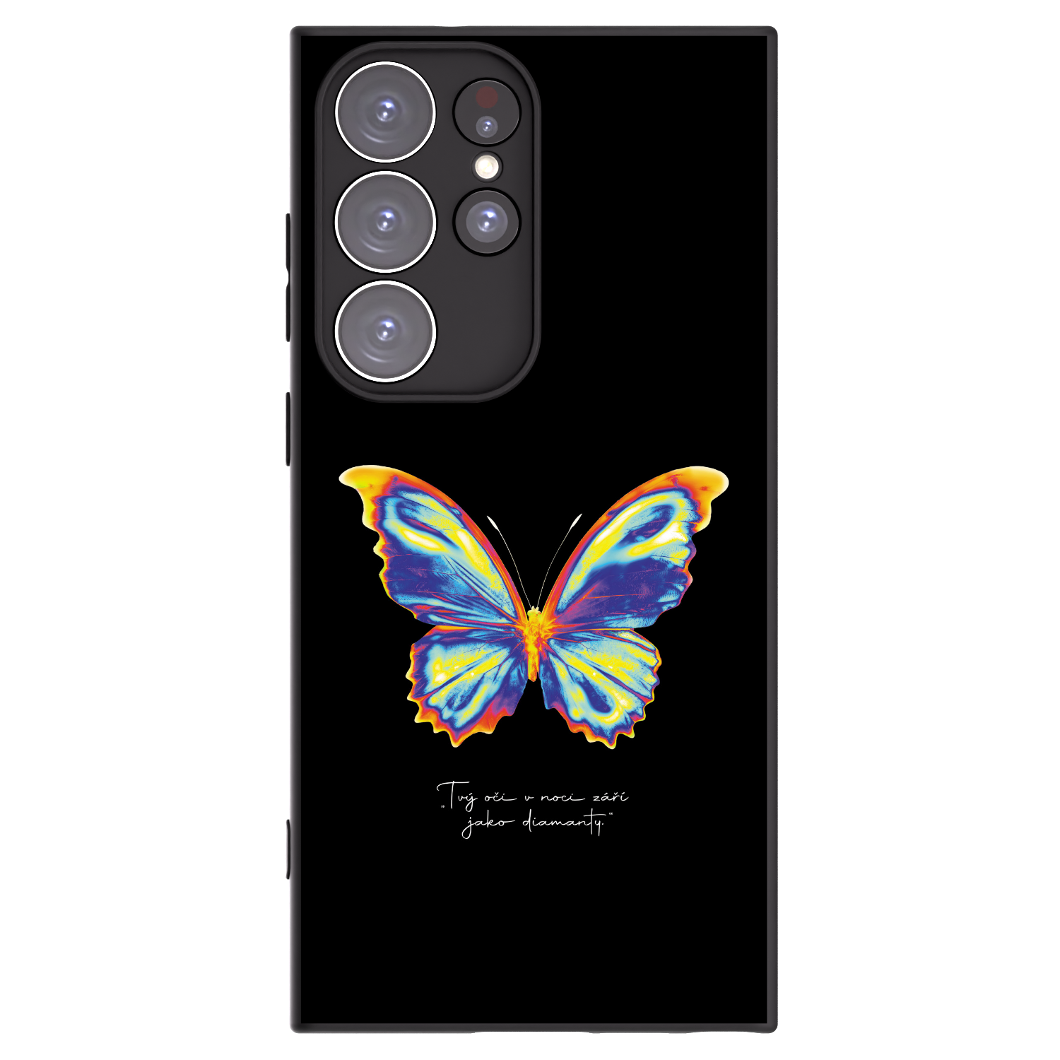 Picasee silikonowe czarne etui na Samsung Galaxy S23 Ultra 5G - Diamanty Black