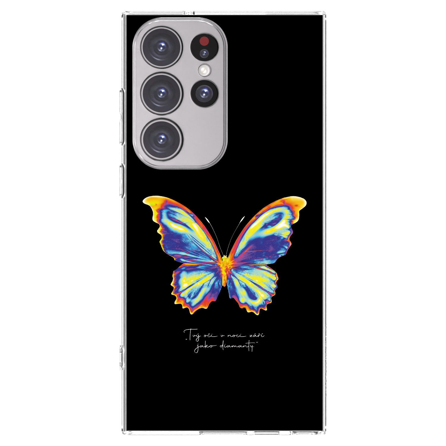 Picasee silikonowe przeźroczyste etui na Samsung Galaxy S23 Ultra 5G - Diamanty Black