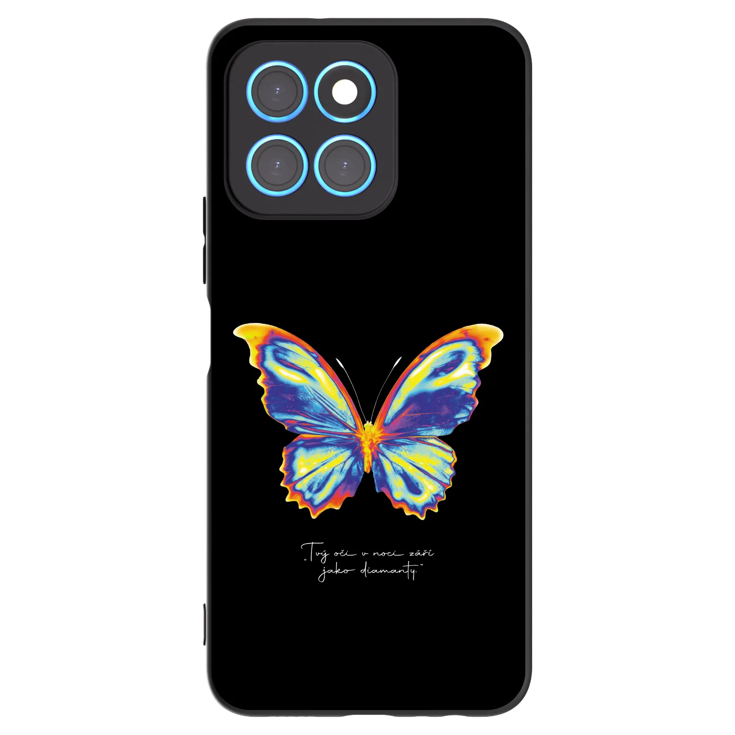 Picasee silikonowe czarne etui na Honor X6 - Diamanty Black