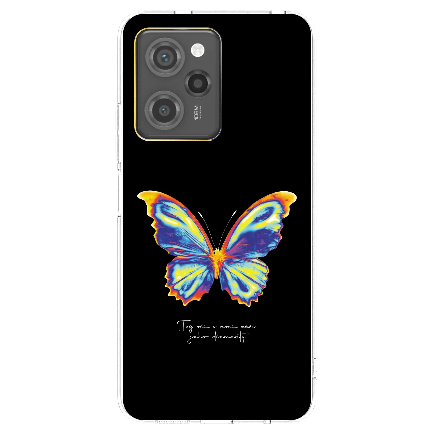 Picasee silikonowe przeźroczyste etui na Xiaomi Poco X5 Pro - Diamanty Black