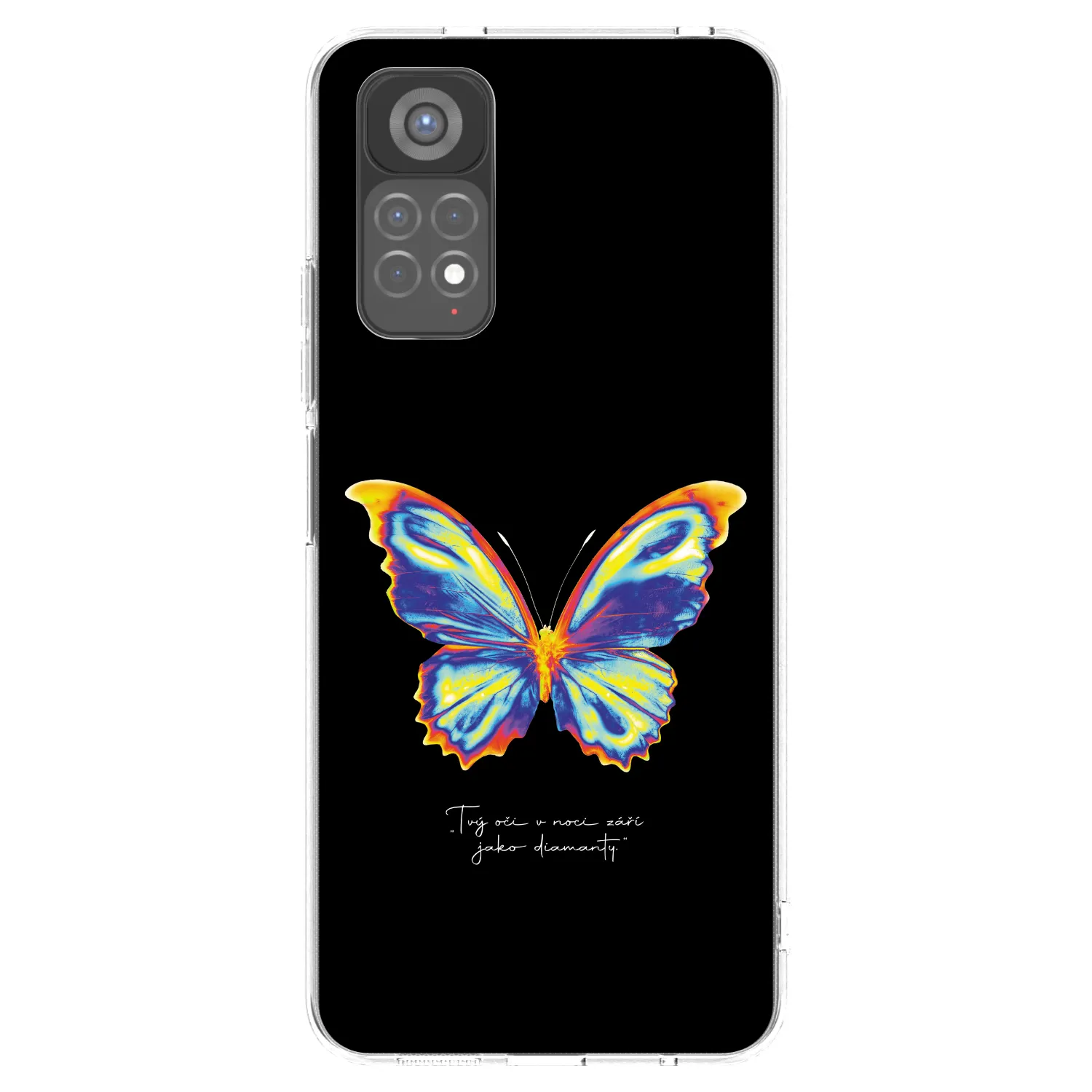 Picasee silikonowe przeźroczyste etui na Xiaomi Redmi Note 11S 5G - Diamanty Black