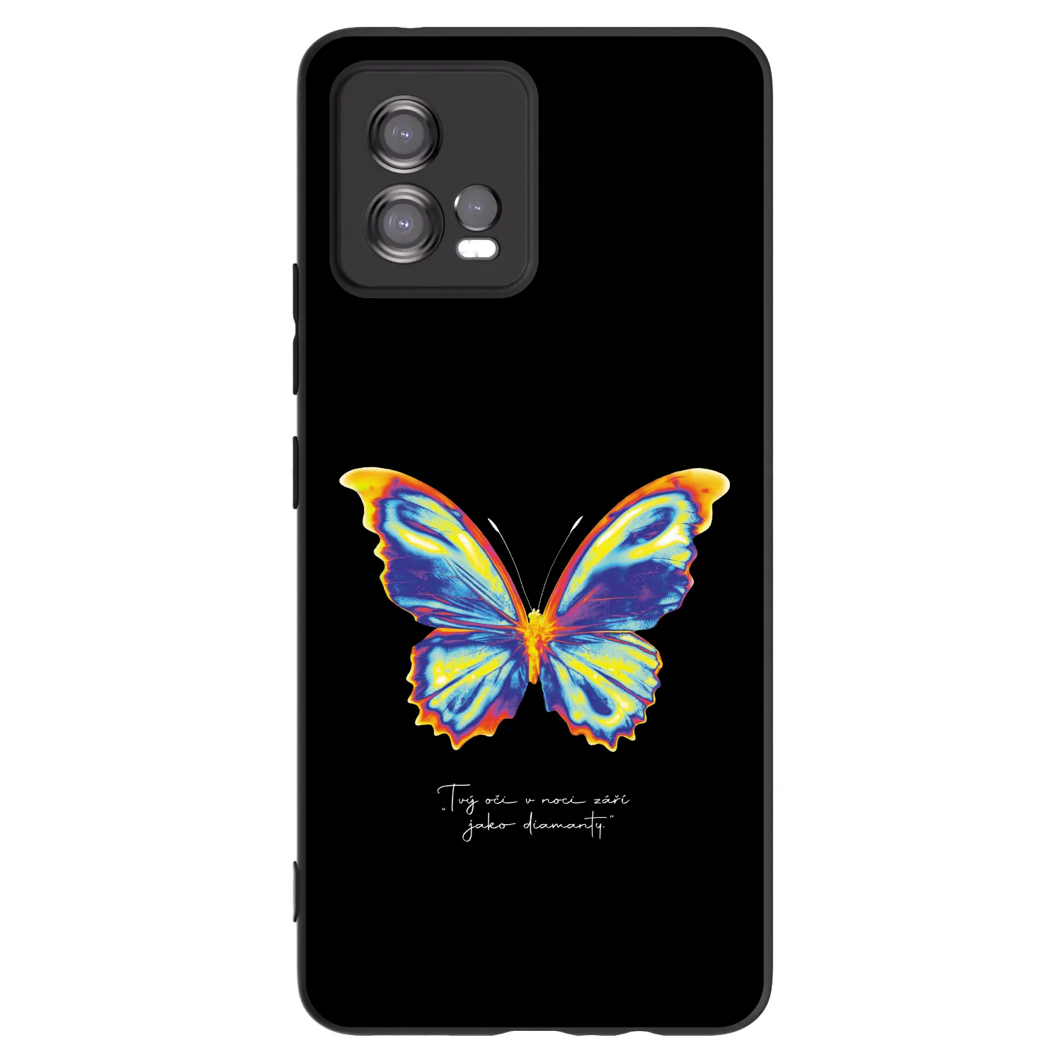 Picasee silikonowe czarne etui na Motorola Moto G72 - Diamanty Black