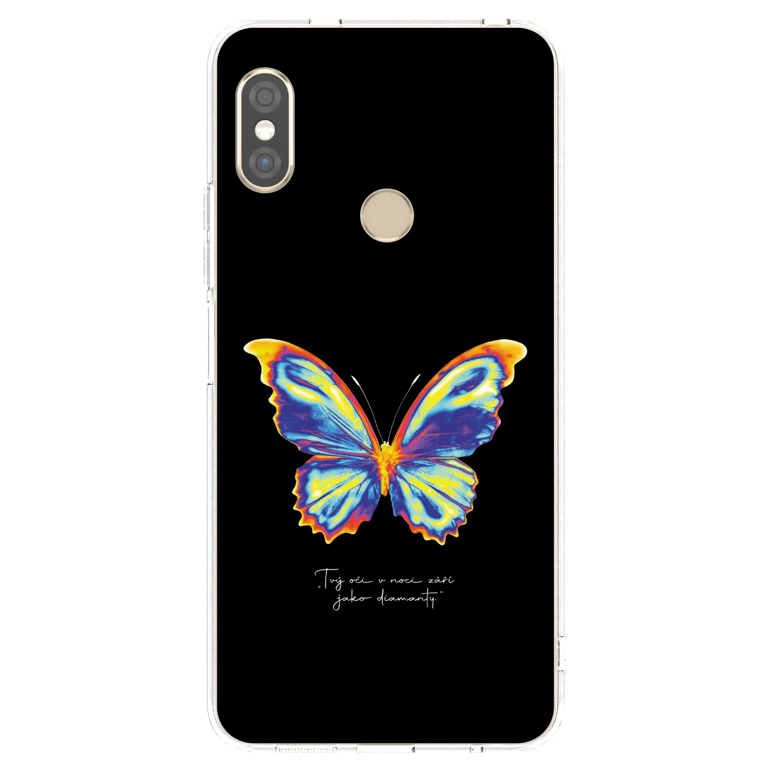 Picasee silikonowe przeźroczyste etui na Xiaomi Redmi Note 5 Global - Diamanty Black