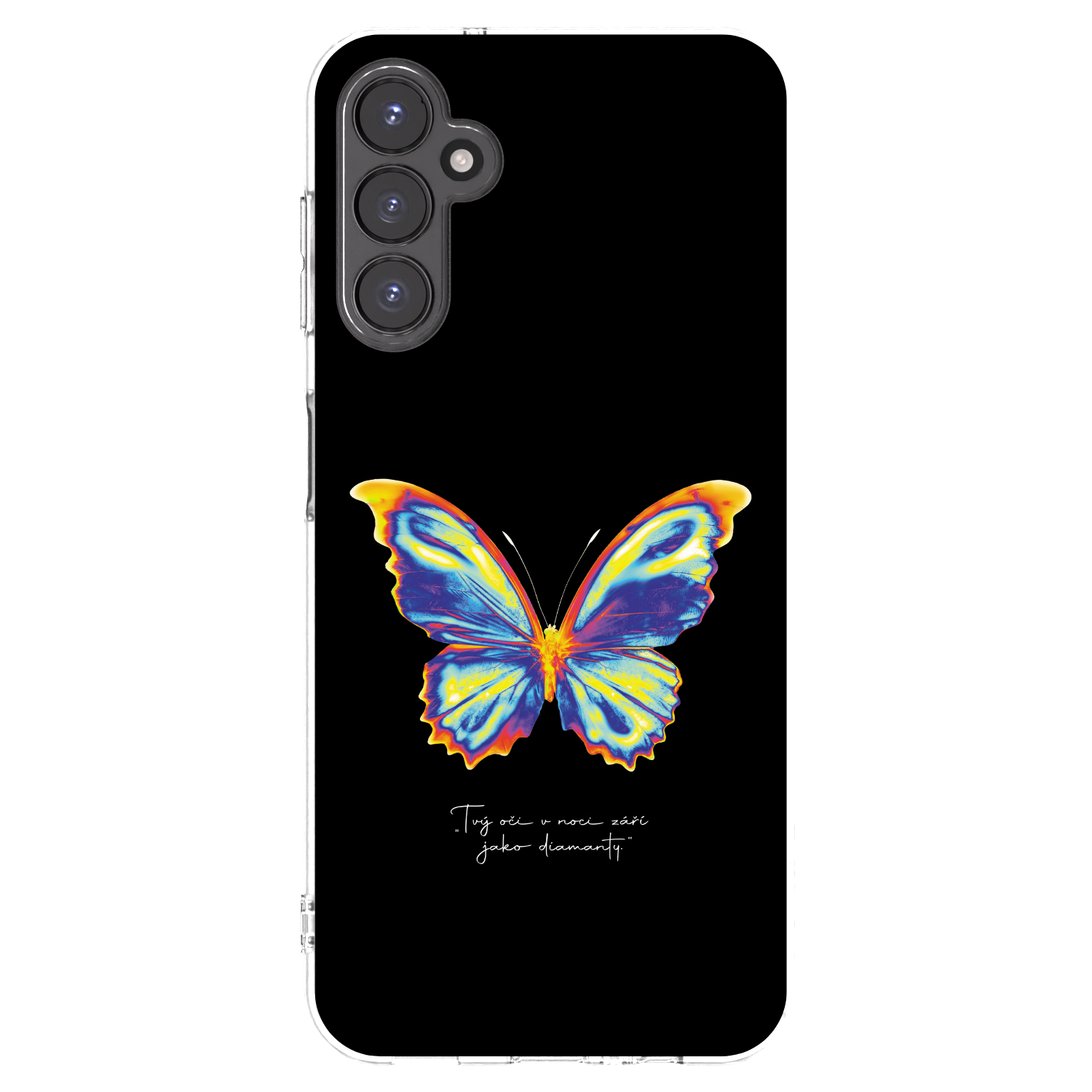 Picasee silikonowe przeźroczyste etui na Samsung Galaxy A14 5G A146P - Diamanty Black