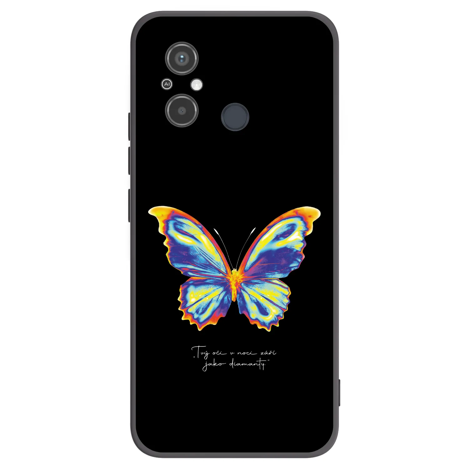 Picasee silikonowe czarne etui na Xiaomi Redmi 12C - Diamanty Black
