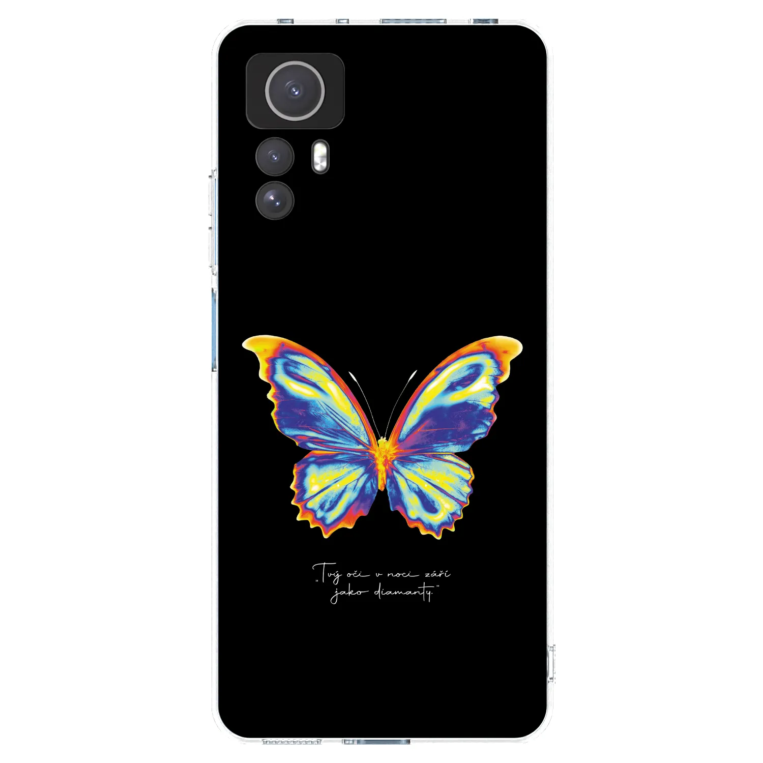 Picasee silikonowe przeźroczyste etui na Xiaomi Redmi Note 12S - Diamanty Black