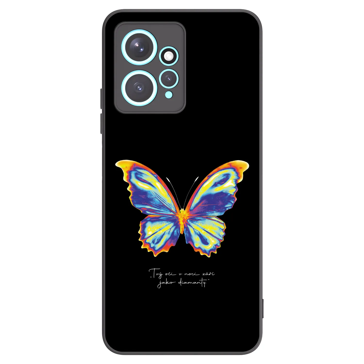 Picasee silikonowe czarne etui na Xiaomi Redmi Note 12 4G - Diamanty Black