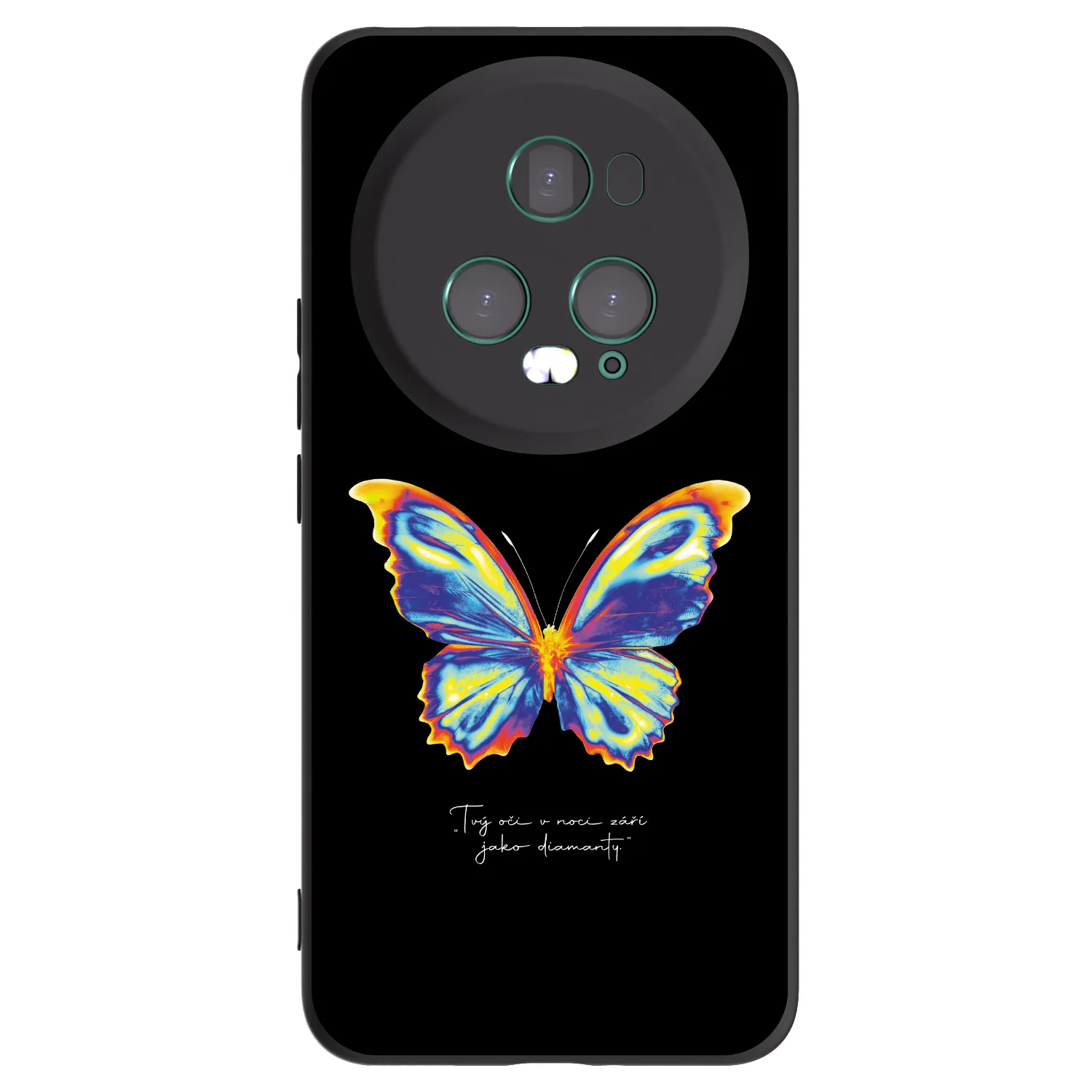 Picasee silikonowe czarne etui na Honor Magic5 Pro - Diamanty Black