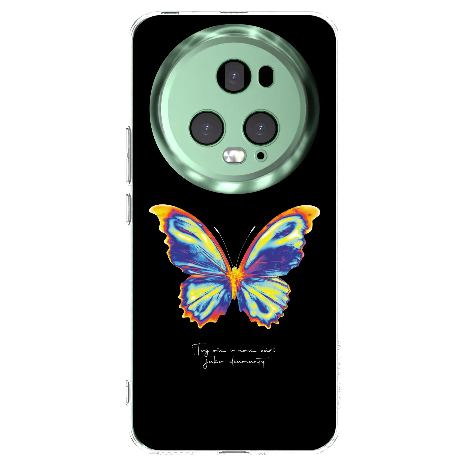 Picasee silikonowe przeźroczyste etui na Honor Magic5 Pro - Diamanty Black