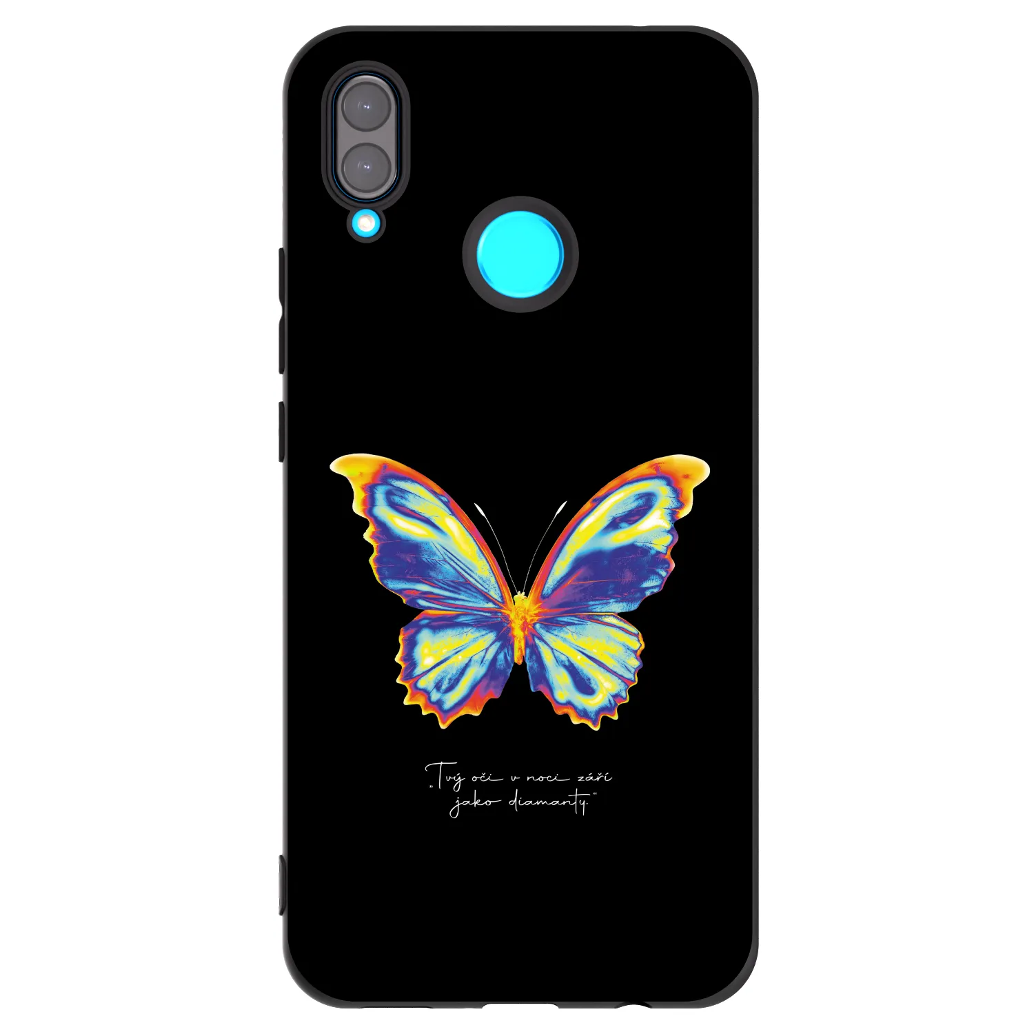 Picasee silikonowe czarne etui na Huawei Nova 3 - Diamanty Black