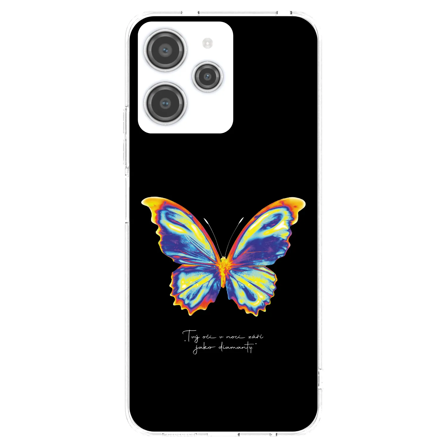 Picasee silikonowe przeźroczyste etui na Xiaomi Redmi 12 4G - Diamanty Black