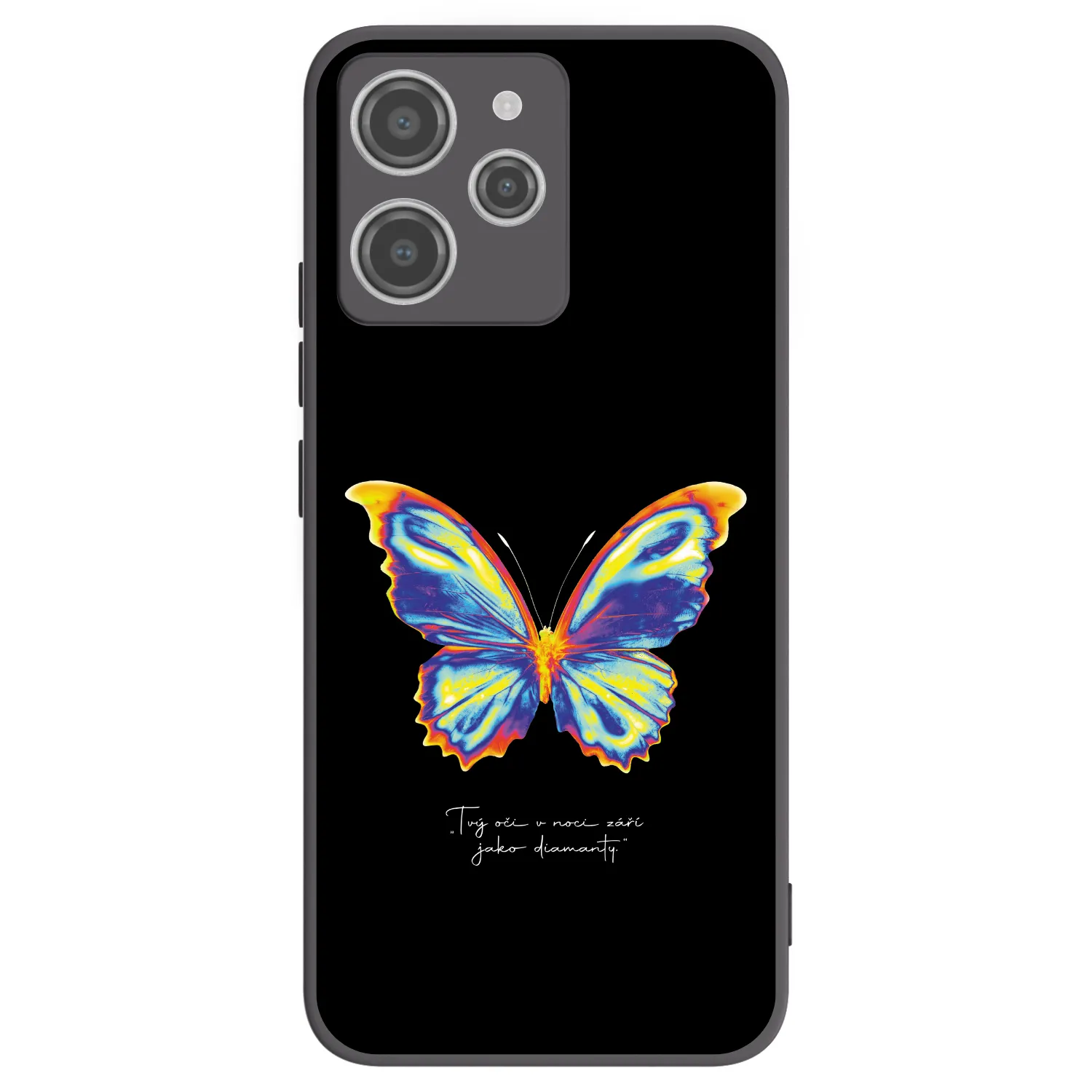 Picasee silikonowe czarne etui na Xiaomi Redmi 12 4G - Diamanty Black