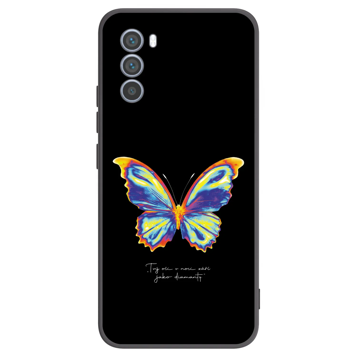 Picasee silikonowe czarne etui na Motorola Moto G62 - Diamanty Black