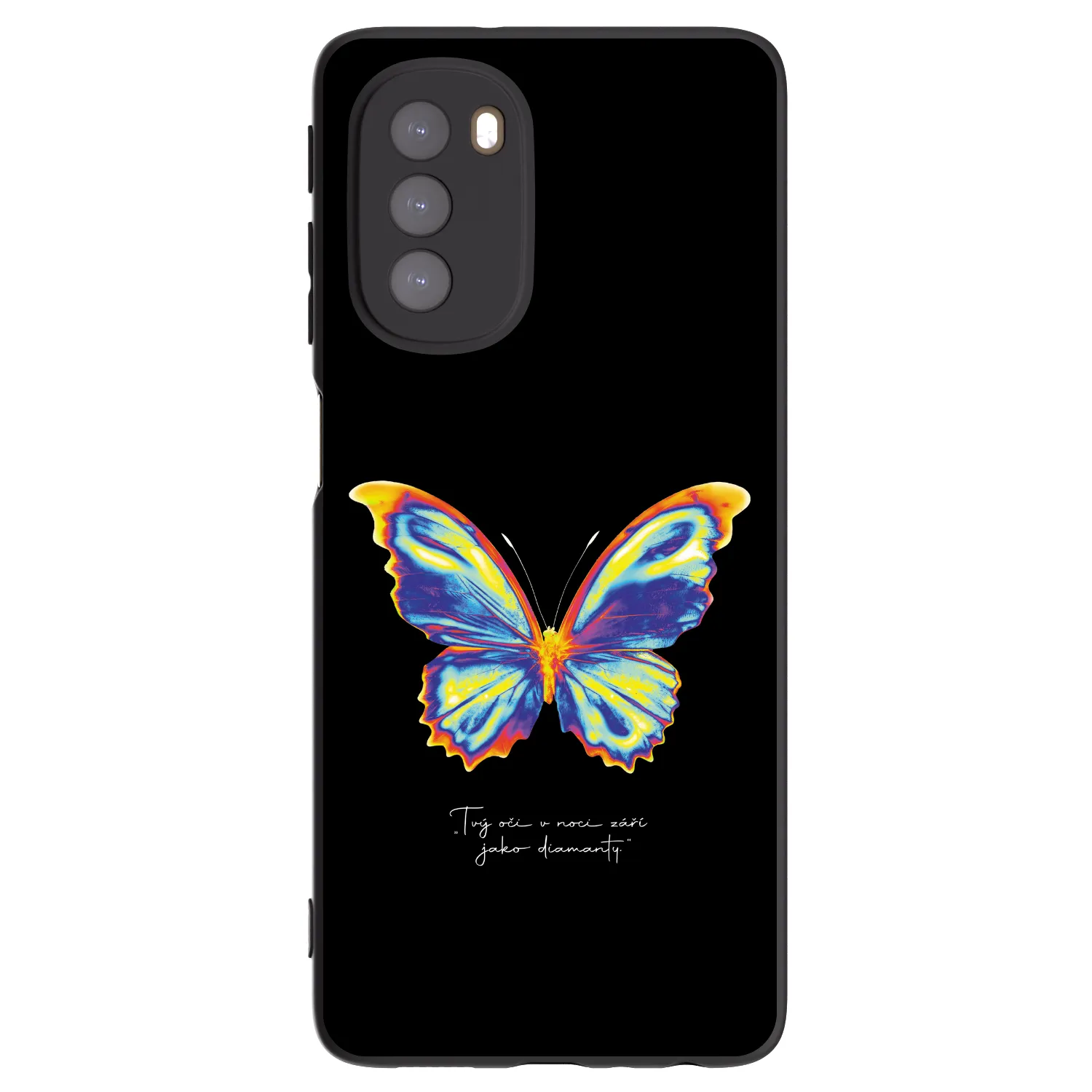 Picasee silikonowe czarne etui na Motorola Moto G51 - Diamanty Black