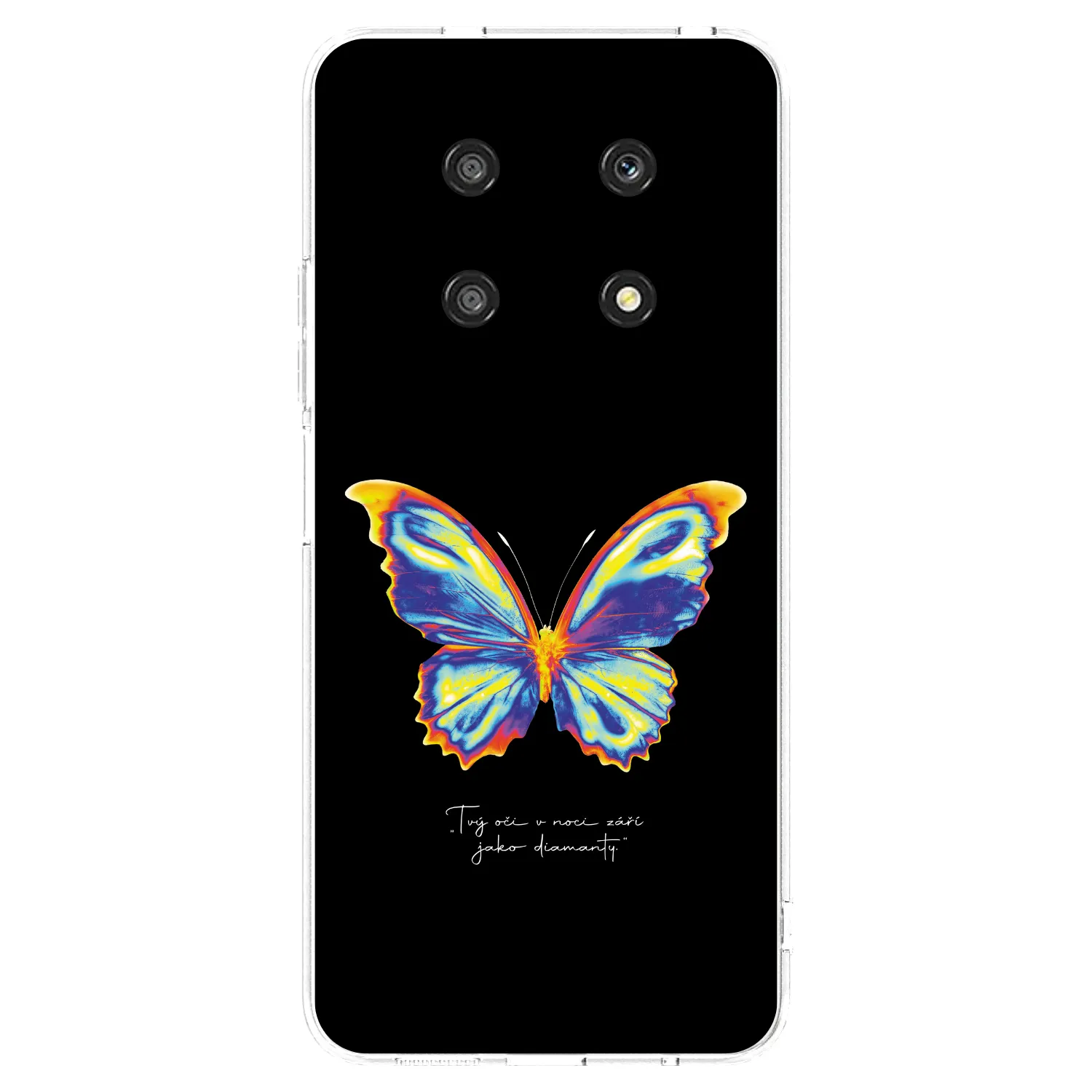 Picasee silikonowe przeźroczyste etui na Honor Magic4 Lite 5G - Diamanty Black
