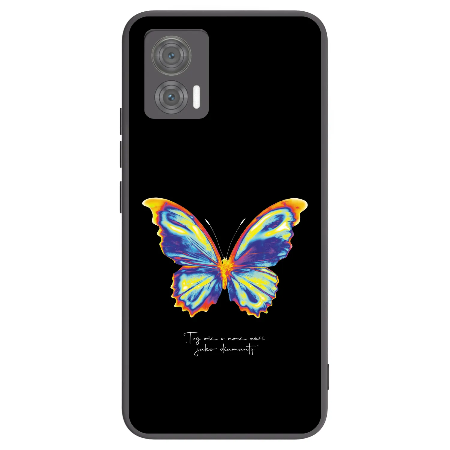 Picasee silikonowe czarne etui na Motorola Edge 30 Neo - Diamanty Black