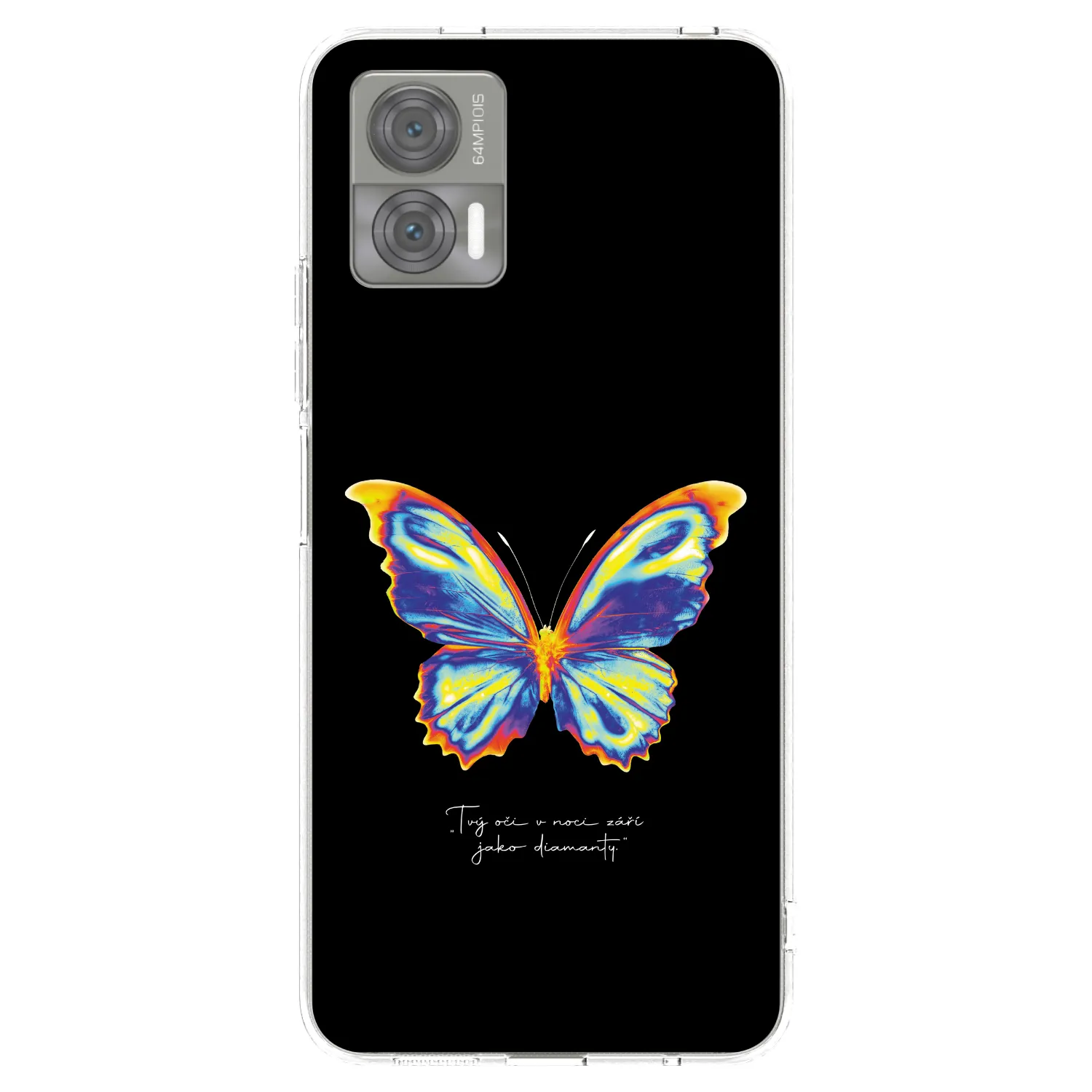 Picasee silikonowe przeźroczyste etui na Motorola Edge 30 Neo - Diamanty Black