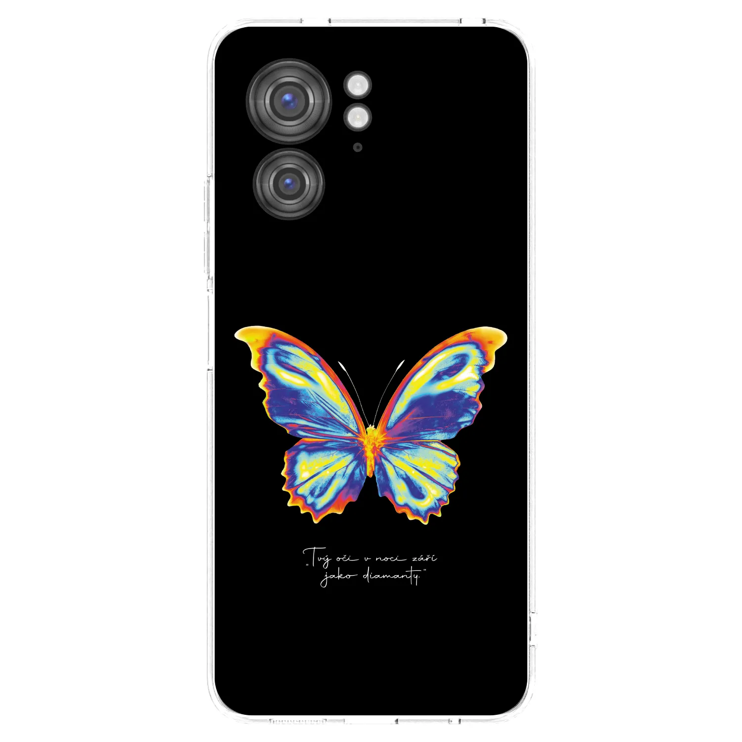 Picasee silikonowe przeźroczyste etui na Motorola Edge 40 - Diamanty Black