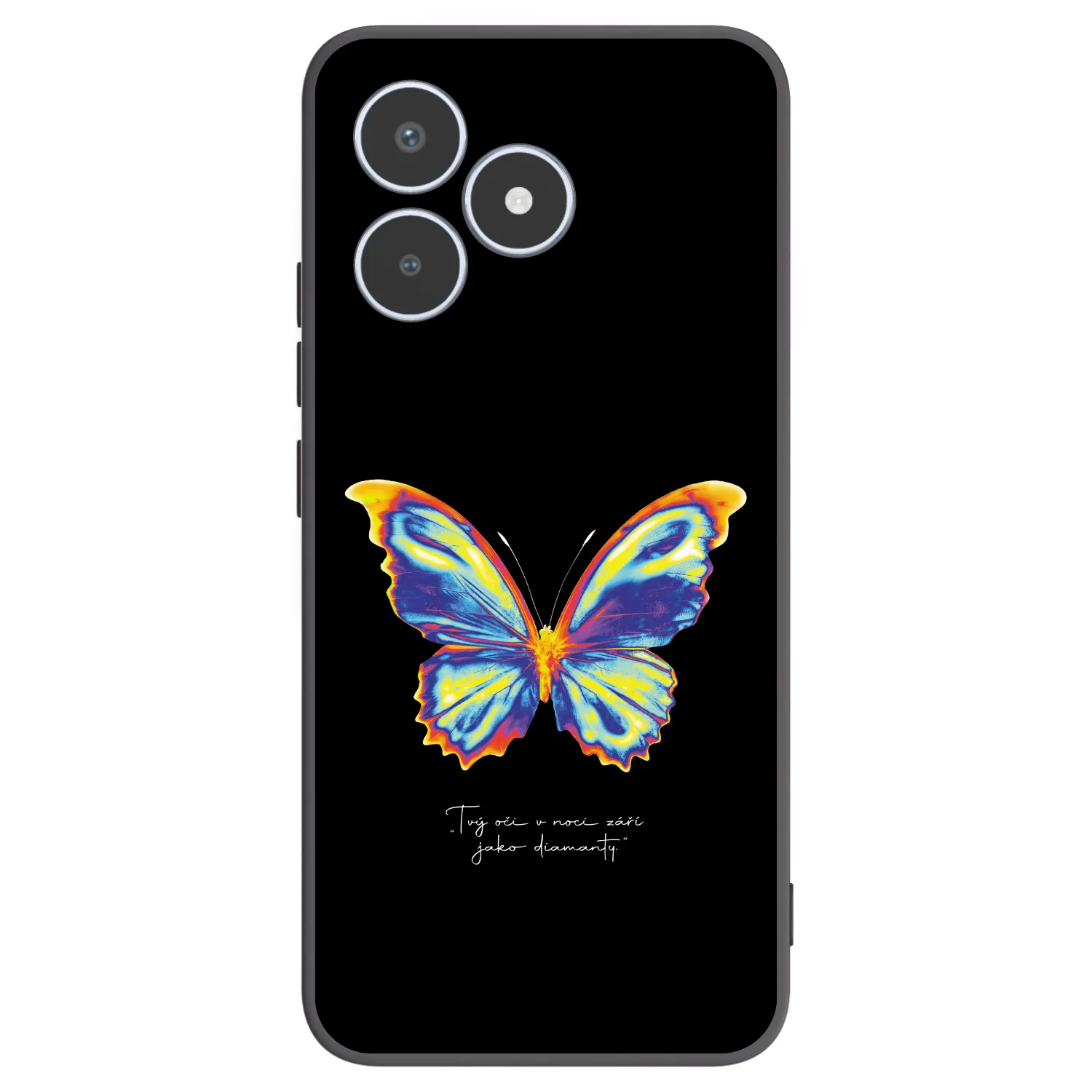 Picasee silikonowe czarne etui na Realme C53 - Diamanty Black