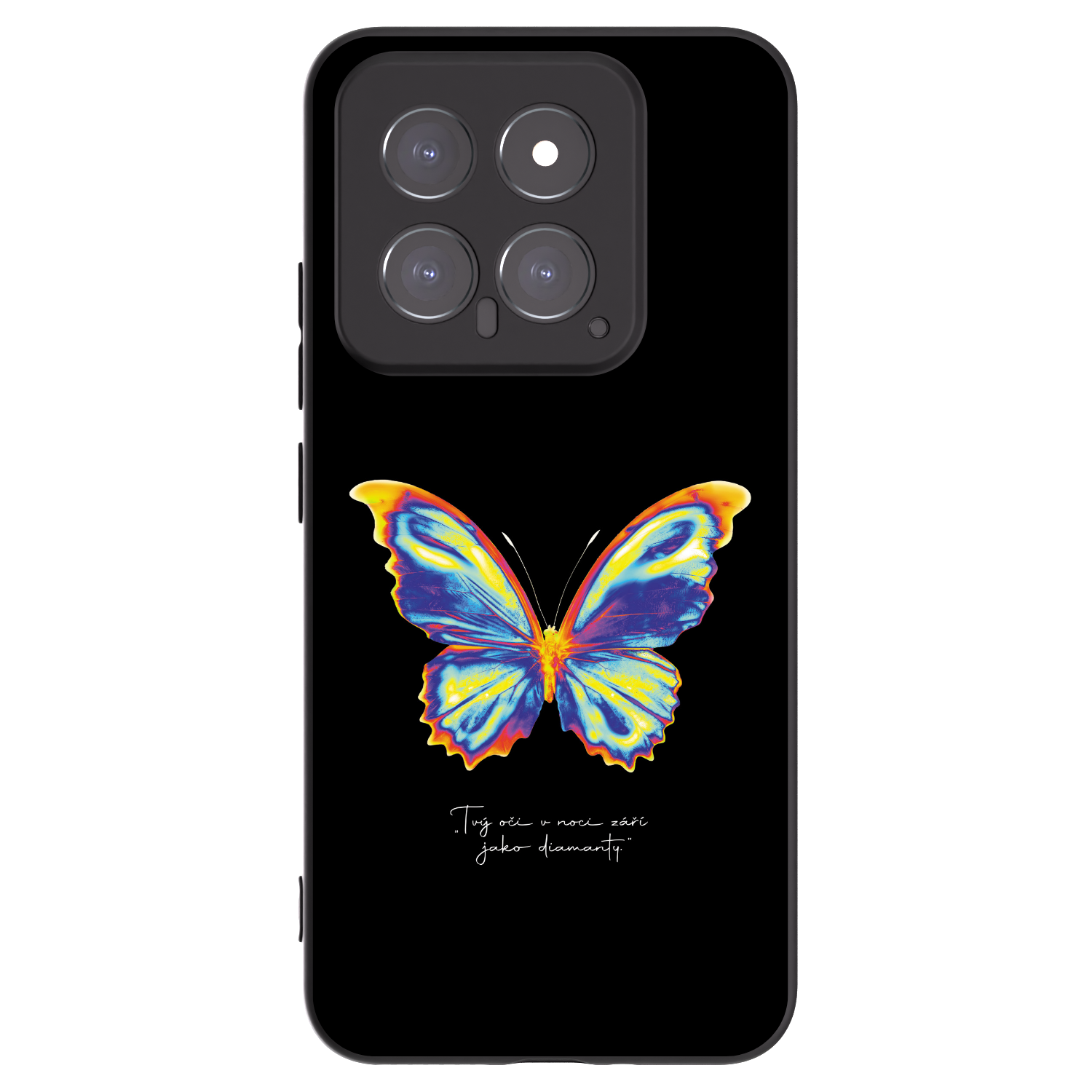 Picasee silikonowe czarne etui na Xiaomi 14 - Diamanty Black