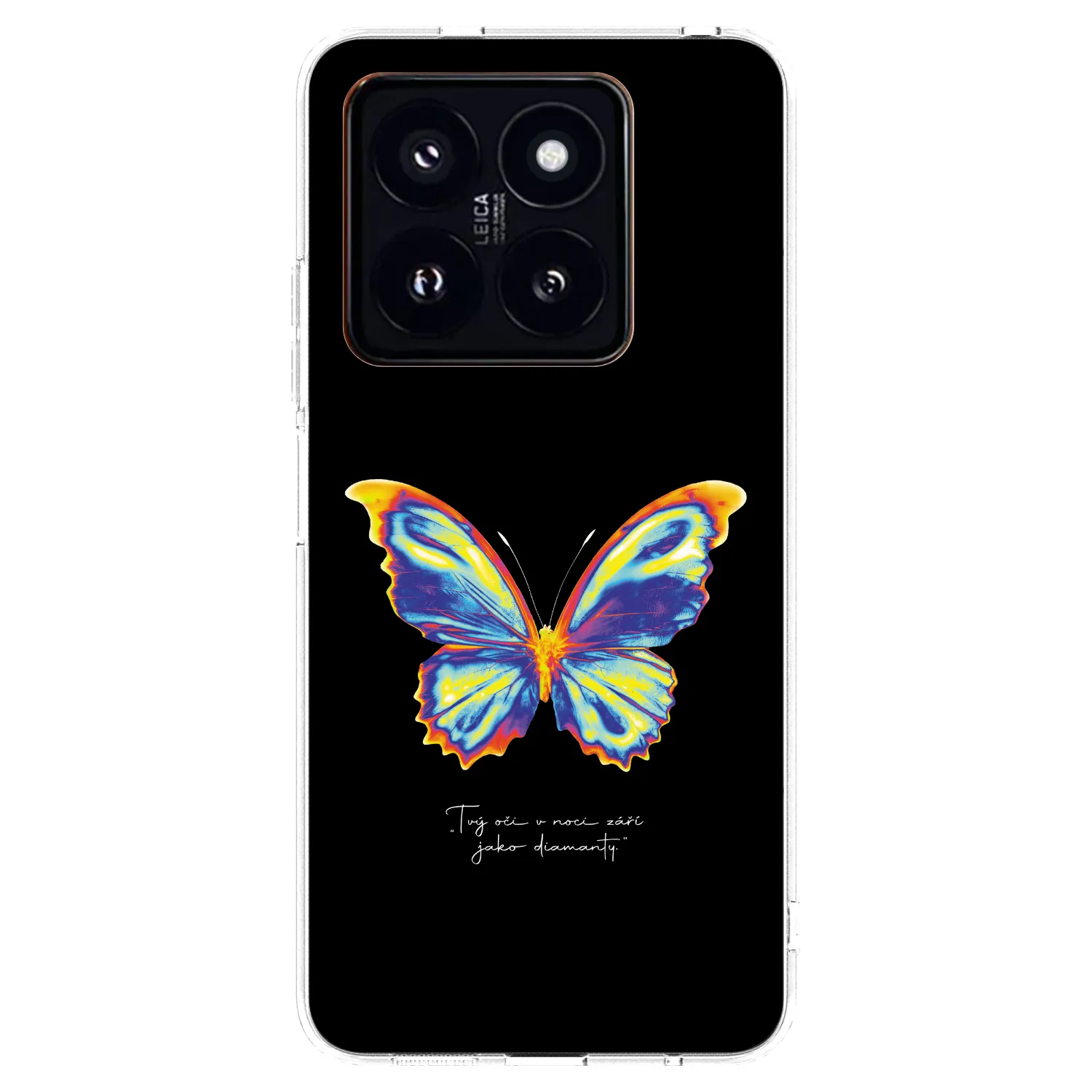 Picasee silikonowe przeźroczyste etui na Xiaomi 14 Pro - Diamanty Black