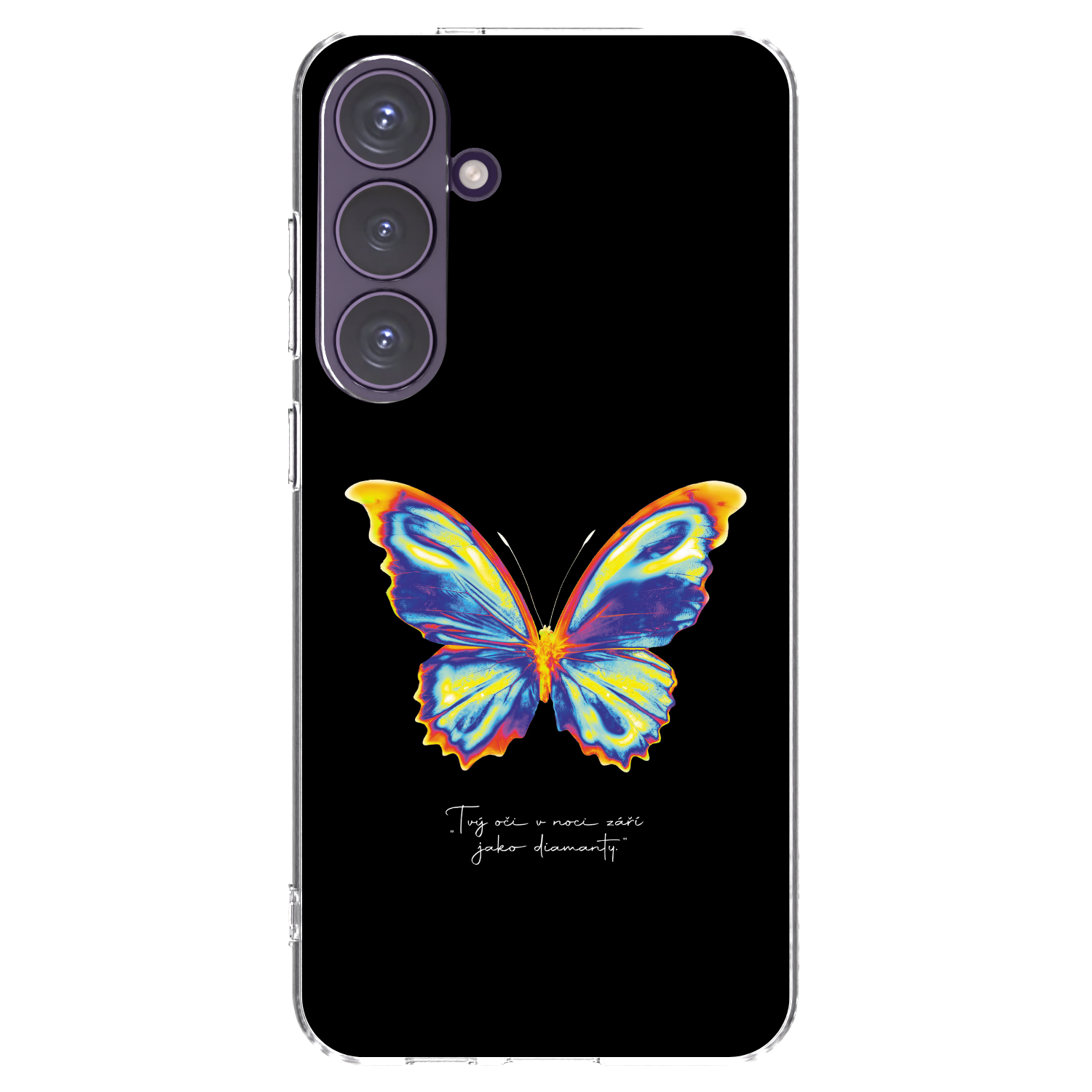 Picasee silikonowe przeźroczyste etui na Samsung Galaxy S24+ S926B 5G - Diamanty Black