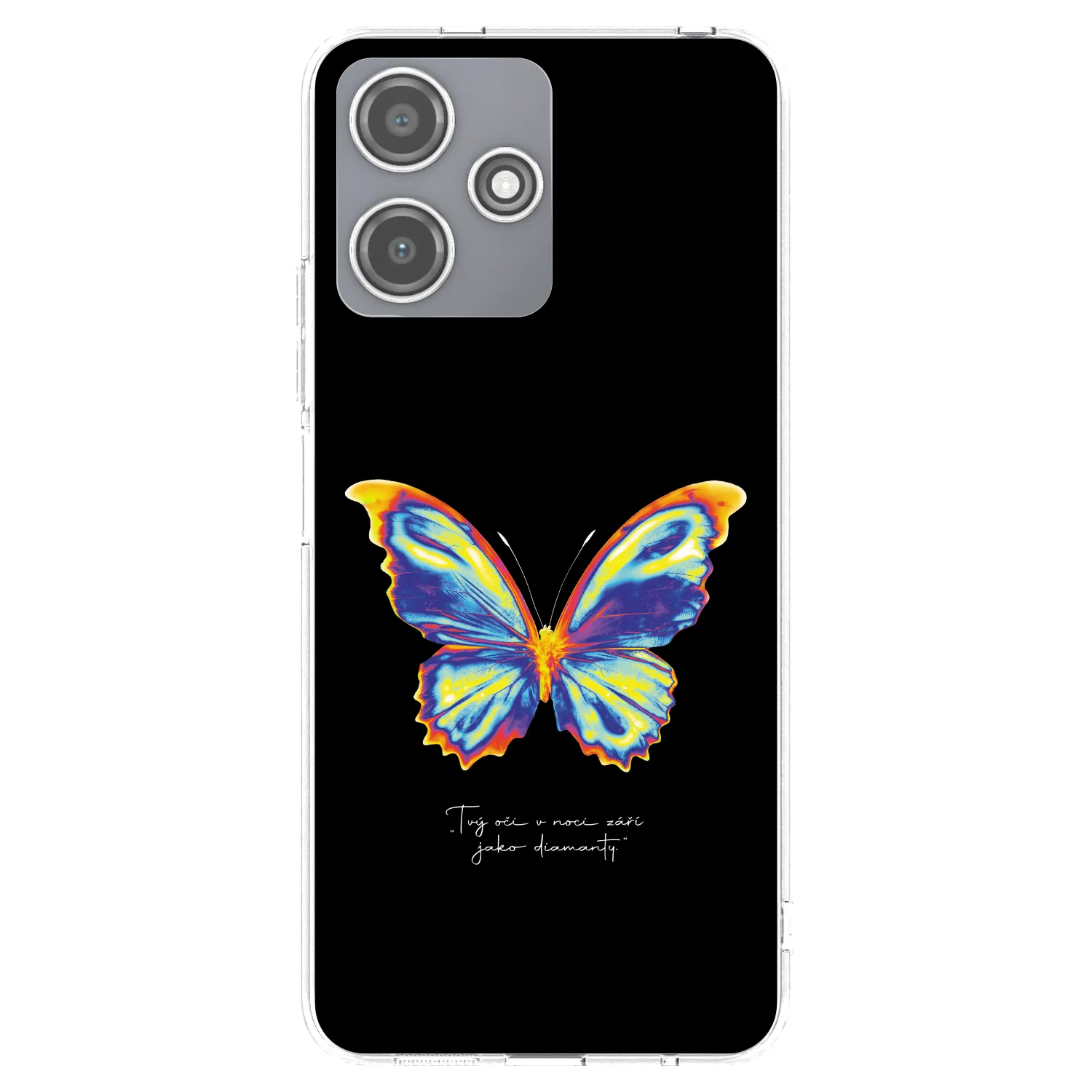 Picasee silikonowe przeźroczyste etui na Xiaomi Redmi 12 5G - Diamanty Black