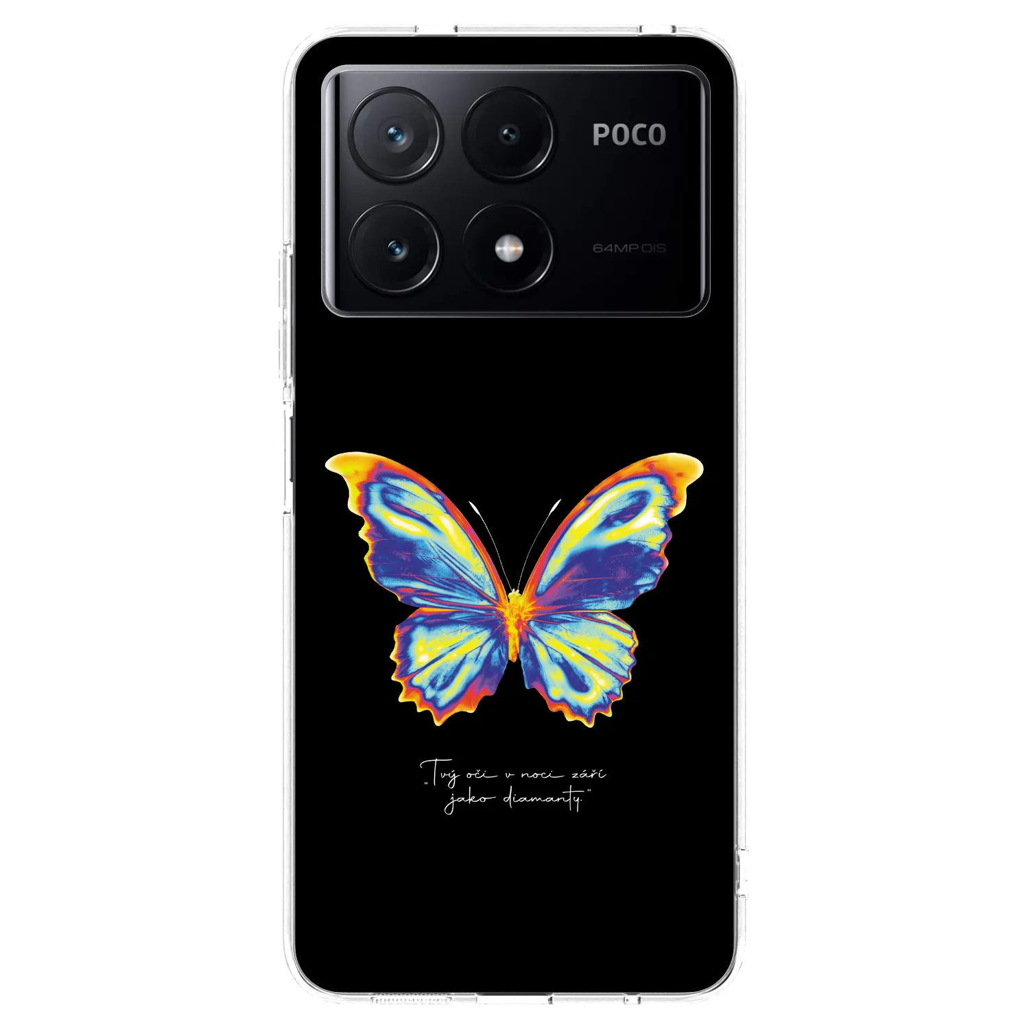 Picasee silikonowe przeźroczyste etui na Xiaomi Poco X6 Pro - Diamanty Black