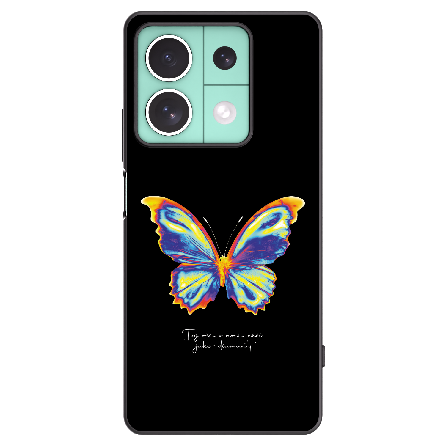 Picasee silikonowe czarne etui na Xiaomi Redmi Note 13 5G - Diamanty Black