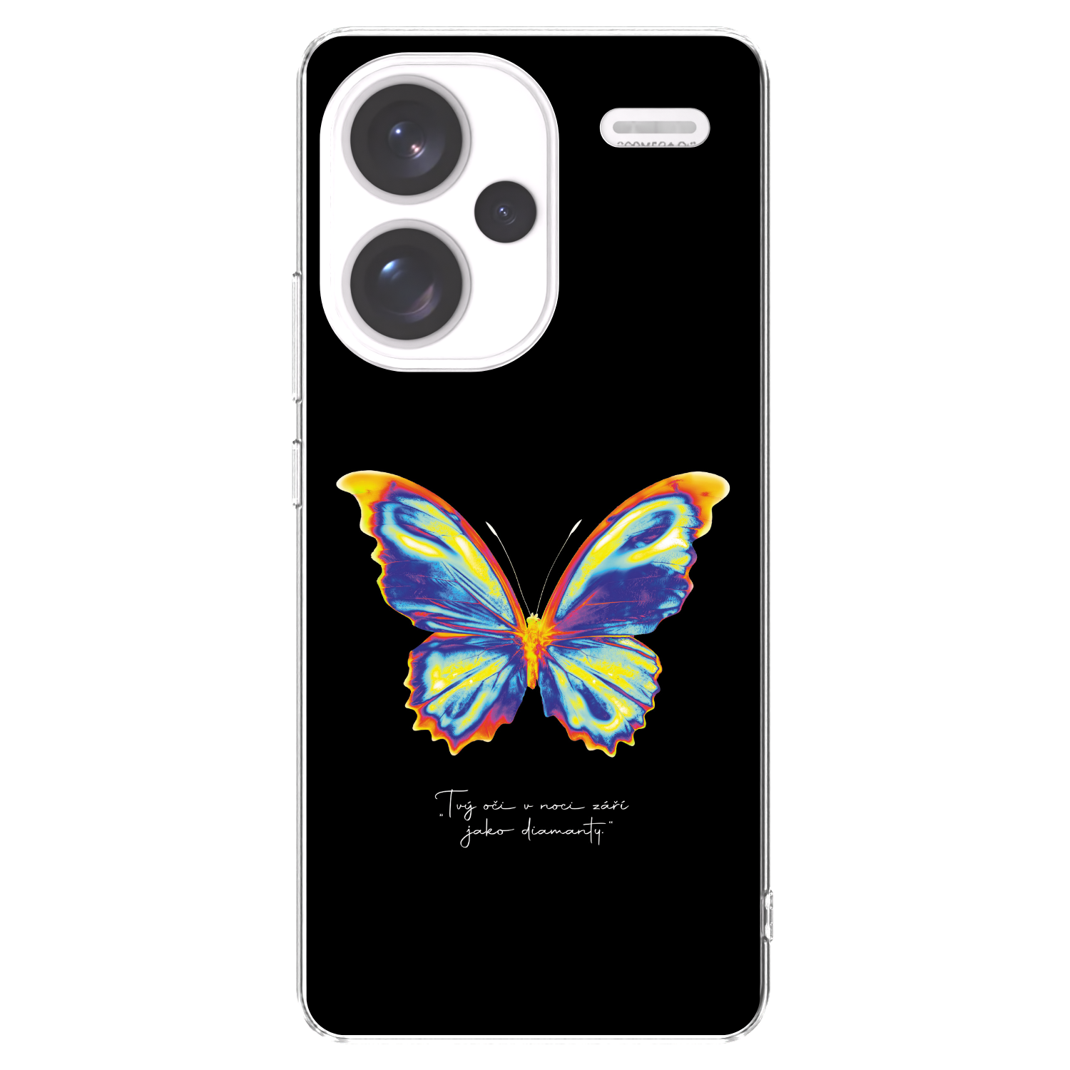 Picasee silikonowe przeźroczyste etui na Xiaomi Redmi Note 13 Pro+ 5G - Diamanty Black