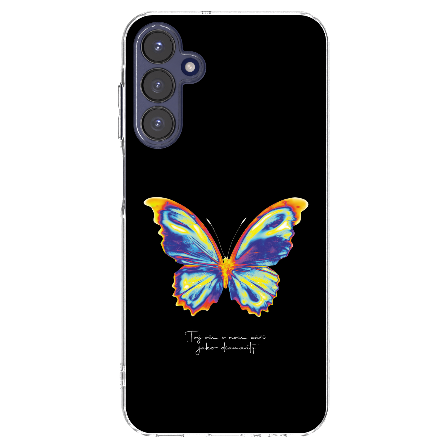 Picasee silikonowe przeźroczyste etui na Samsung Galaxy A15 A155F 4G - Diamanty Black