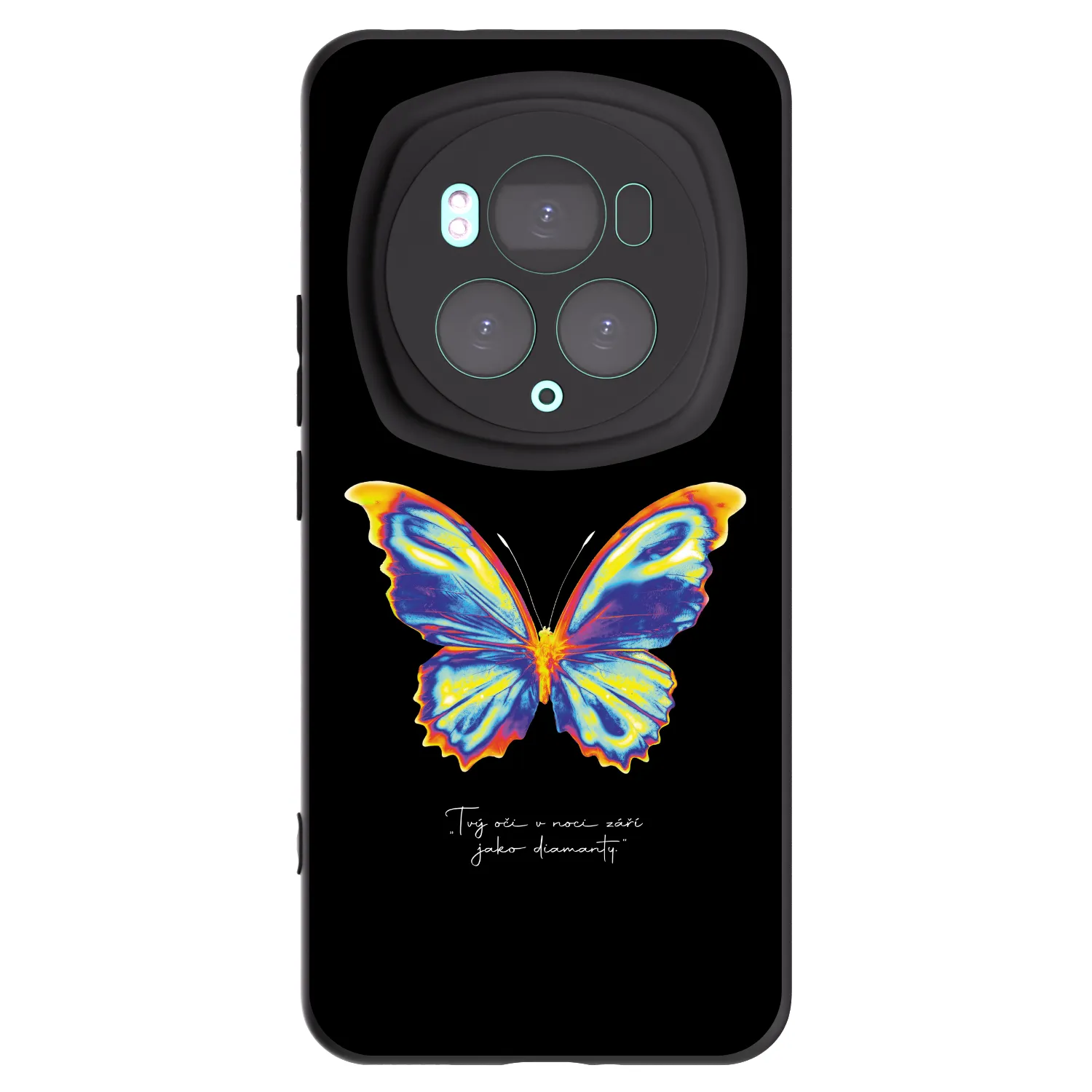 Picasee silikonowe czarne etui na Honor Magic6 Pro - Diamanty Black