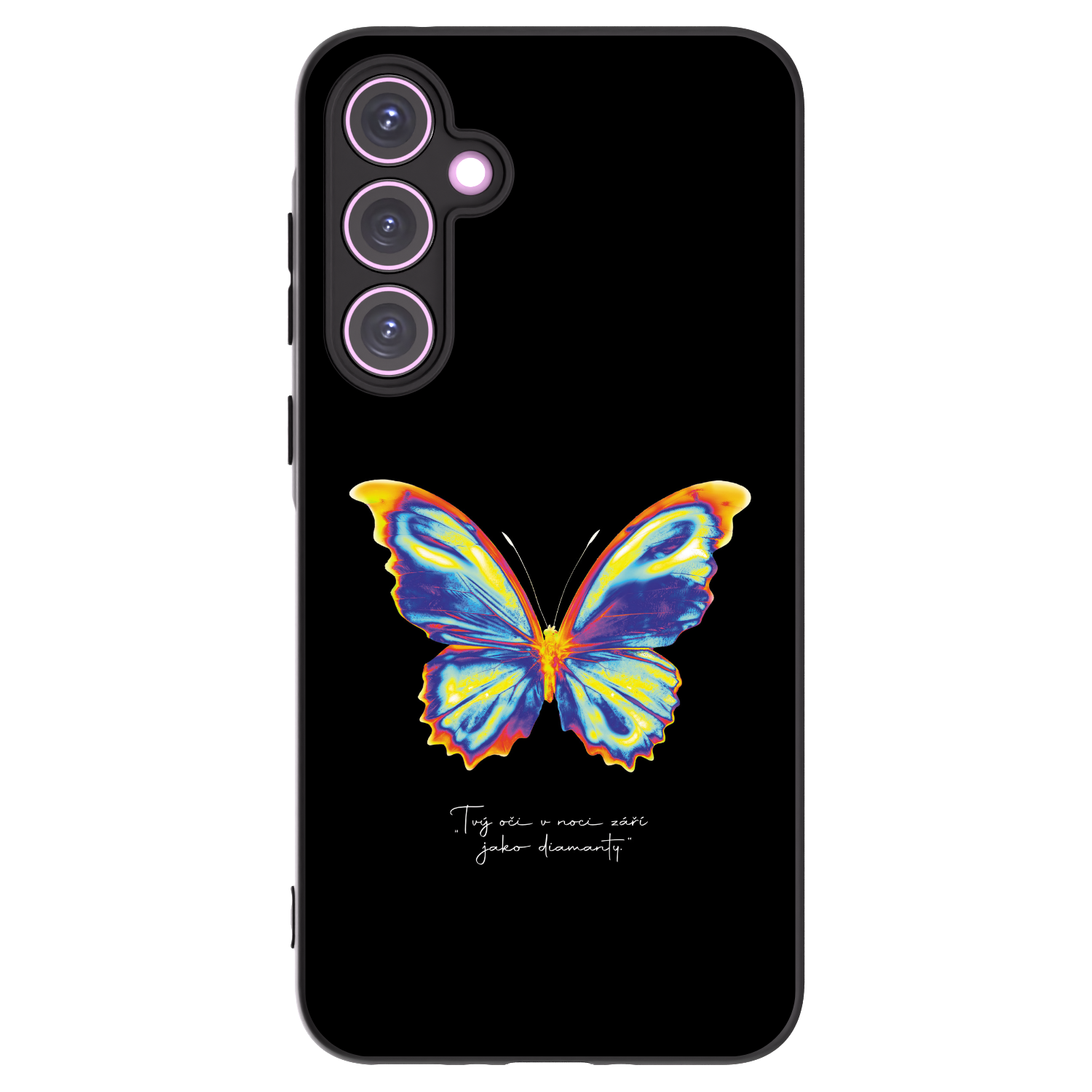 Picasee silikonowe czarne etui na Samsung Galaxy A35 5G A356B - Diamanty Black
