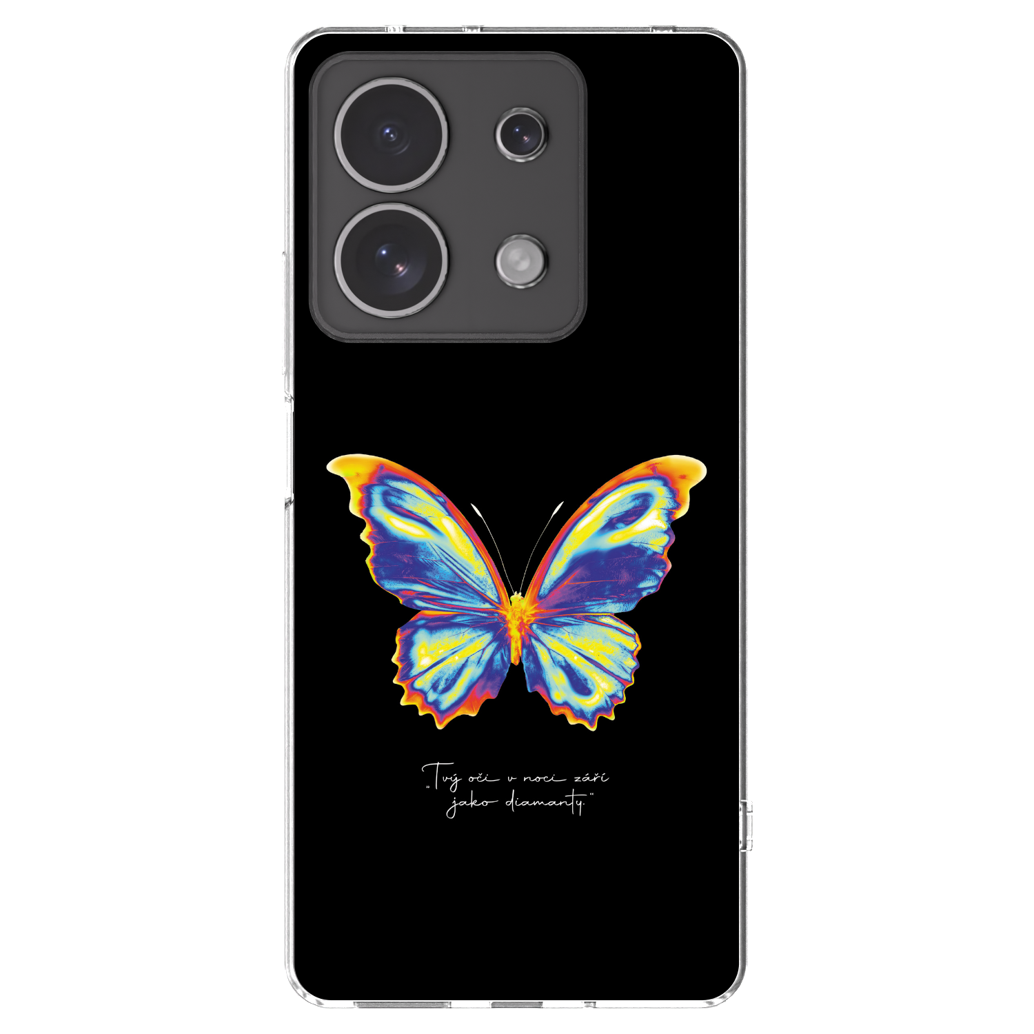 Picasee silikonowe przeźroczyste etui na Xiaomi Redmi Note 13 4G - Diamanty Black