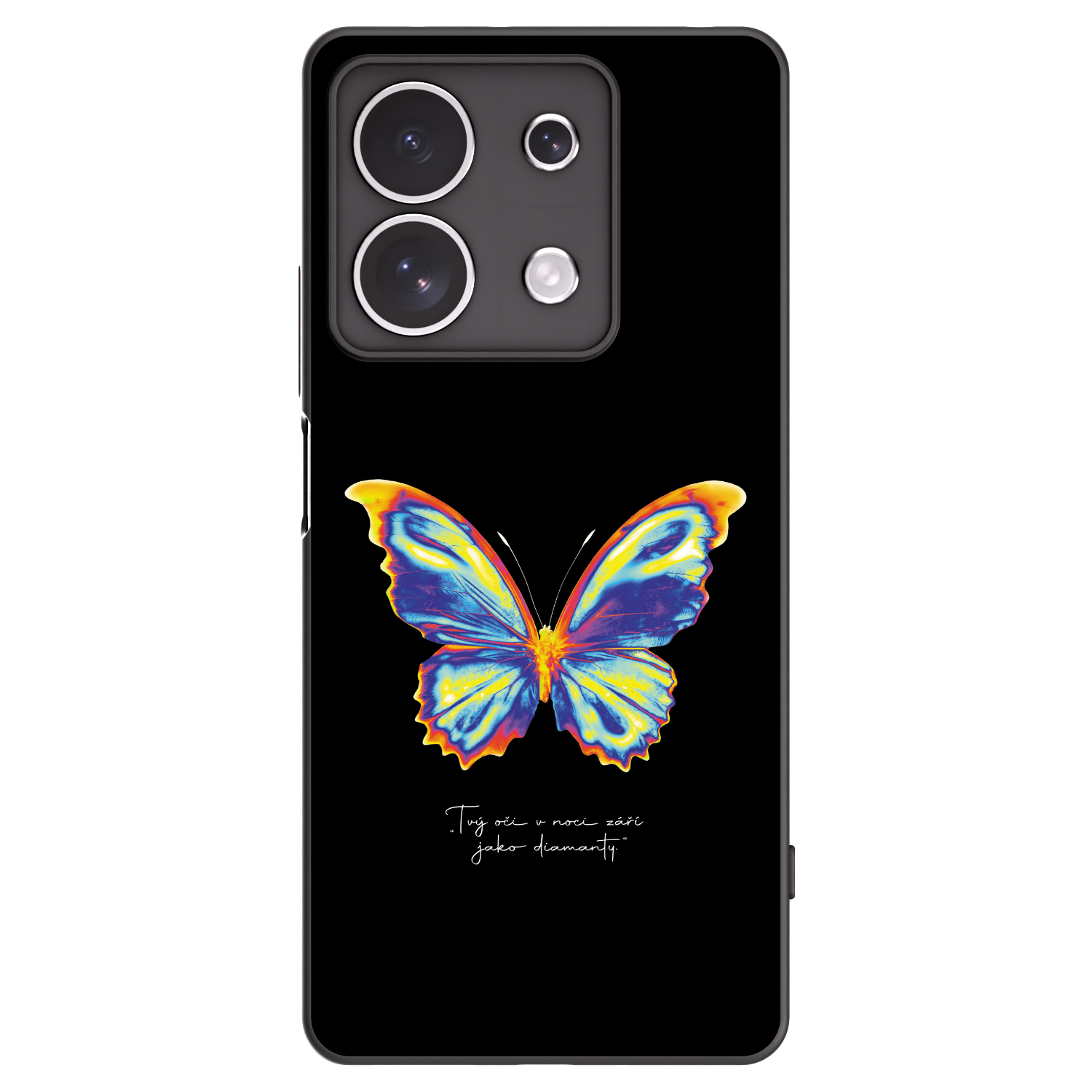 Picasee silikonowe czarne etui na Xiaomi Redmi Note 13 4G - Diamanty Black