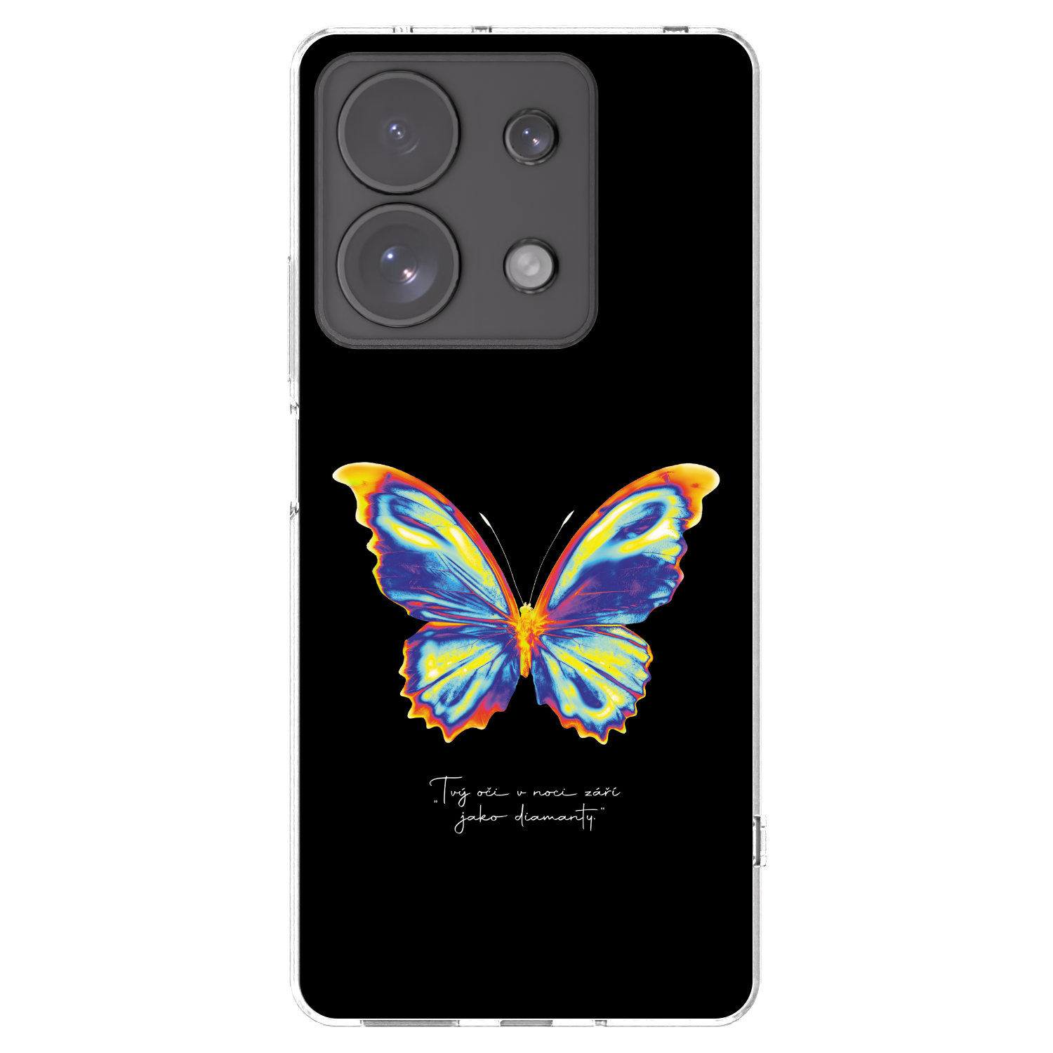 Picasee silikonowe przeźroczyste etui na Xiaomi Redmi Note 13 Pro 4G - Diamanty Black