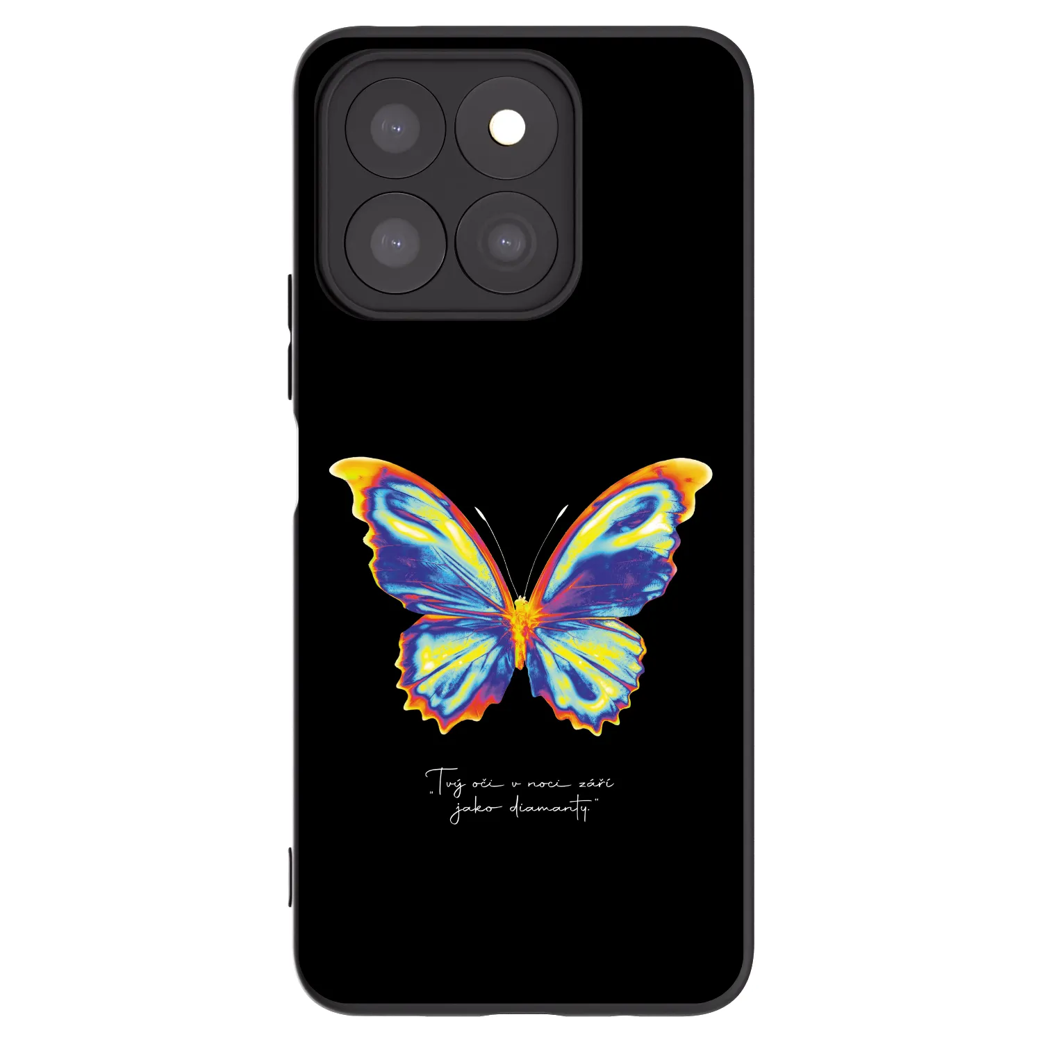Picasee silikonowe czarne etui na Honor X8b - Diamanty Black