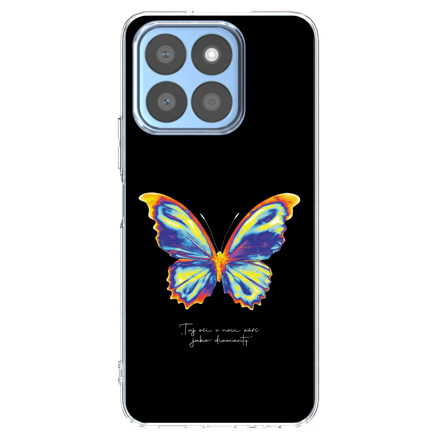Picasee silikonowe przeźroczyste etui na Honor X8b - Diamanty Black