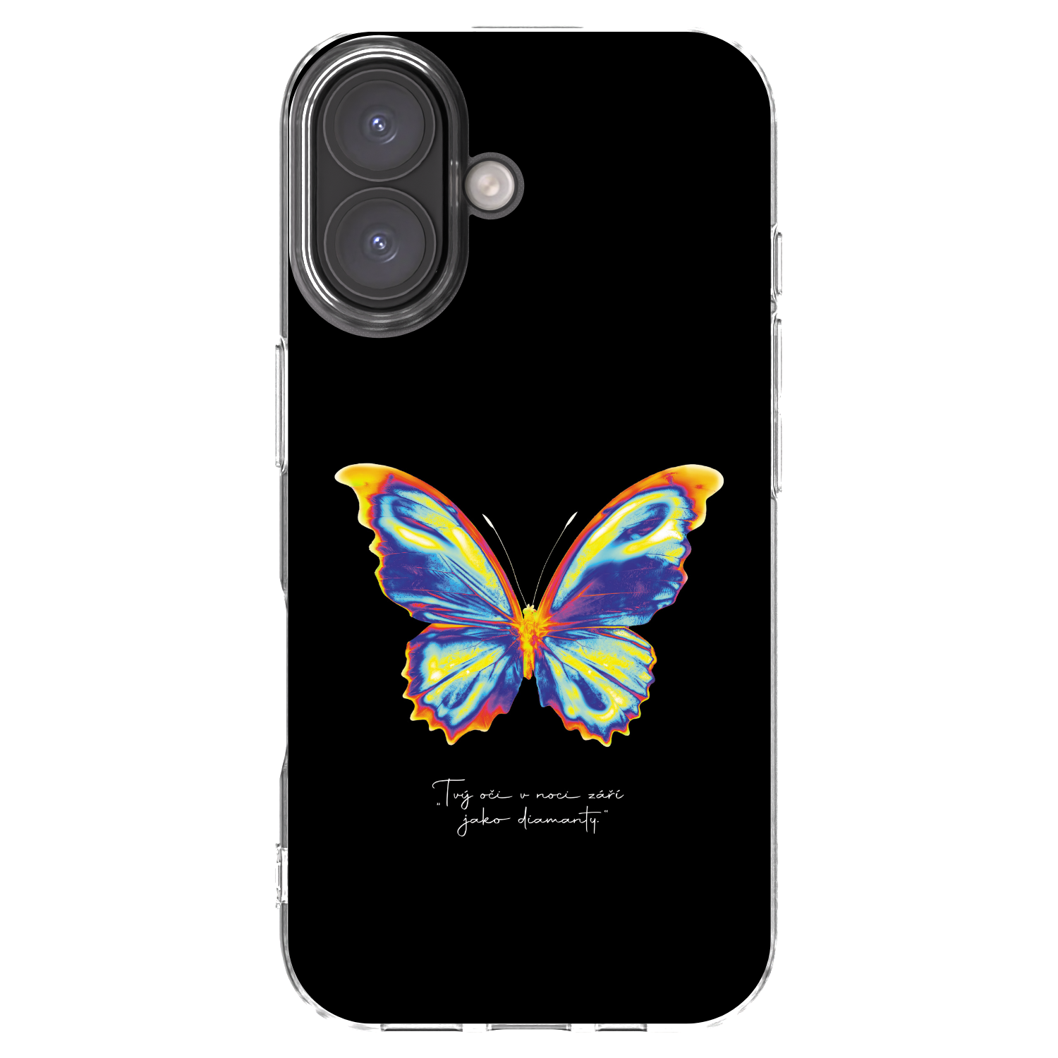 Picasee silikonowe przeźroczyste etui na Apple iPhone 16 - Diamanty Black