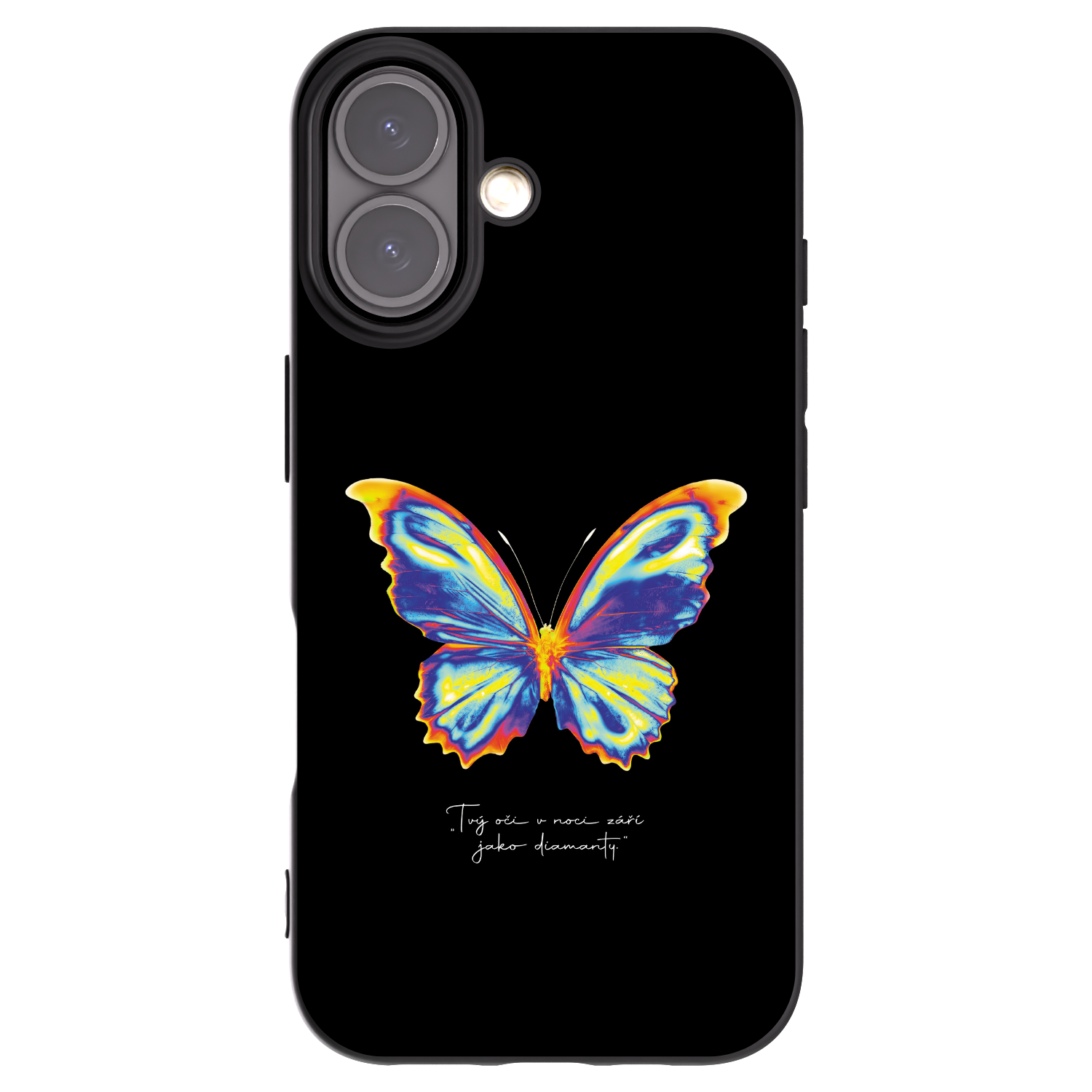 Picasee silikonowe czarne etui na Apple iPhone 16 - Diamanty Black