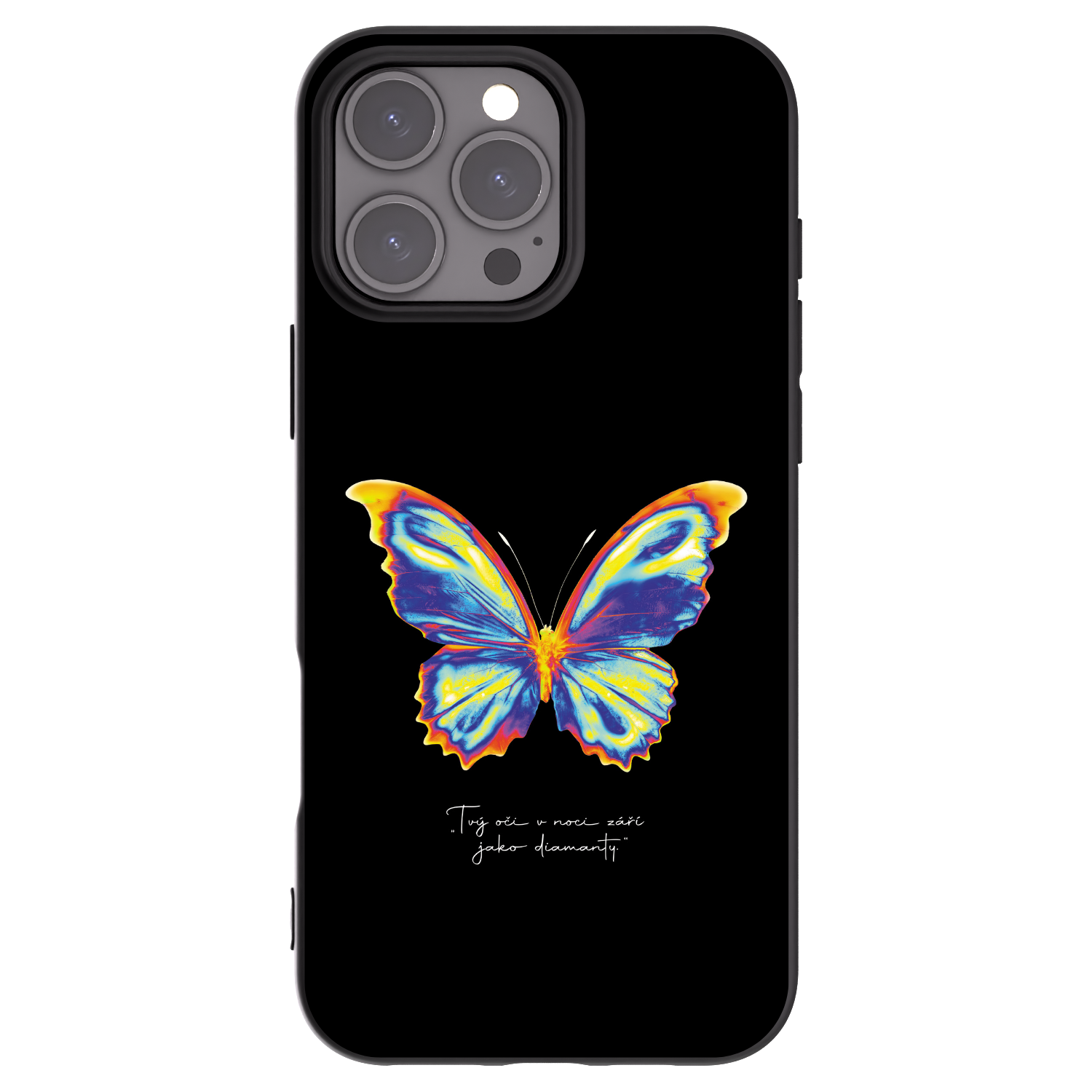 Picasee silikonowe czarne etui na Apple iPhone 16 Pro Max - Diamanty Black