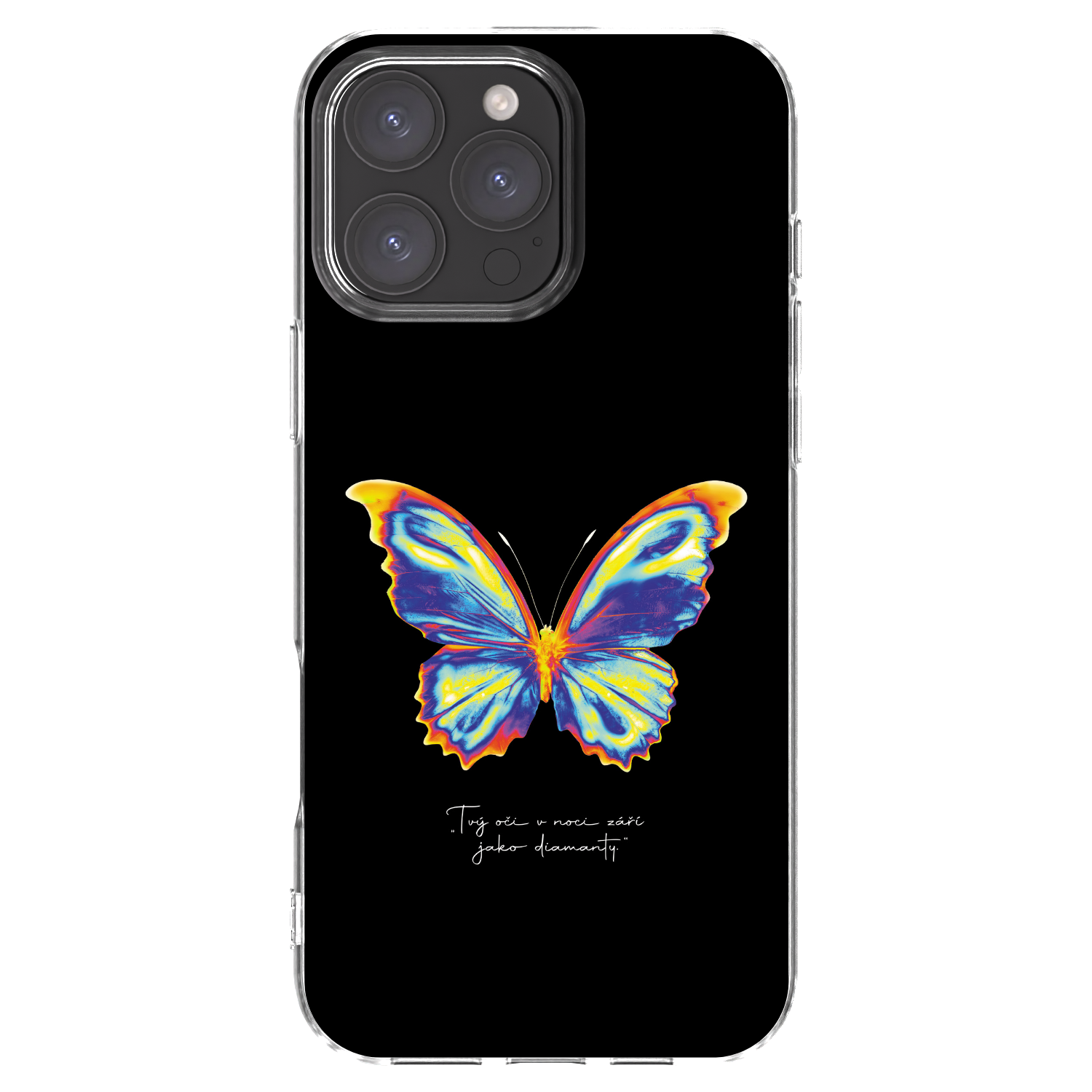Picasee silikonowe przeźroczyste etui na Apple iPhone 16 Pro Max - Diamanty Black